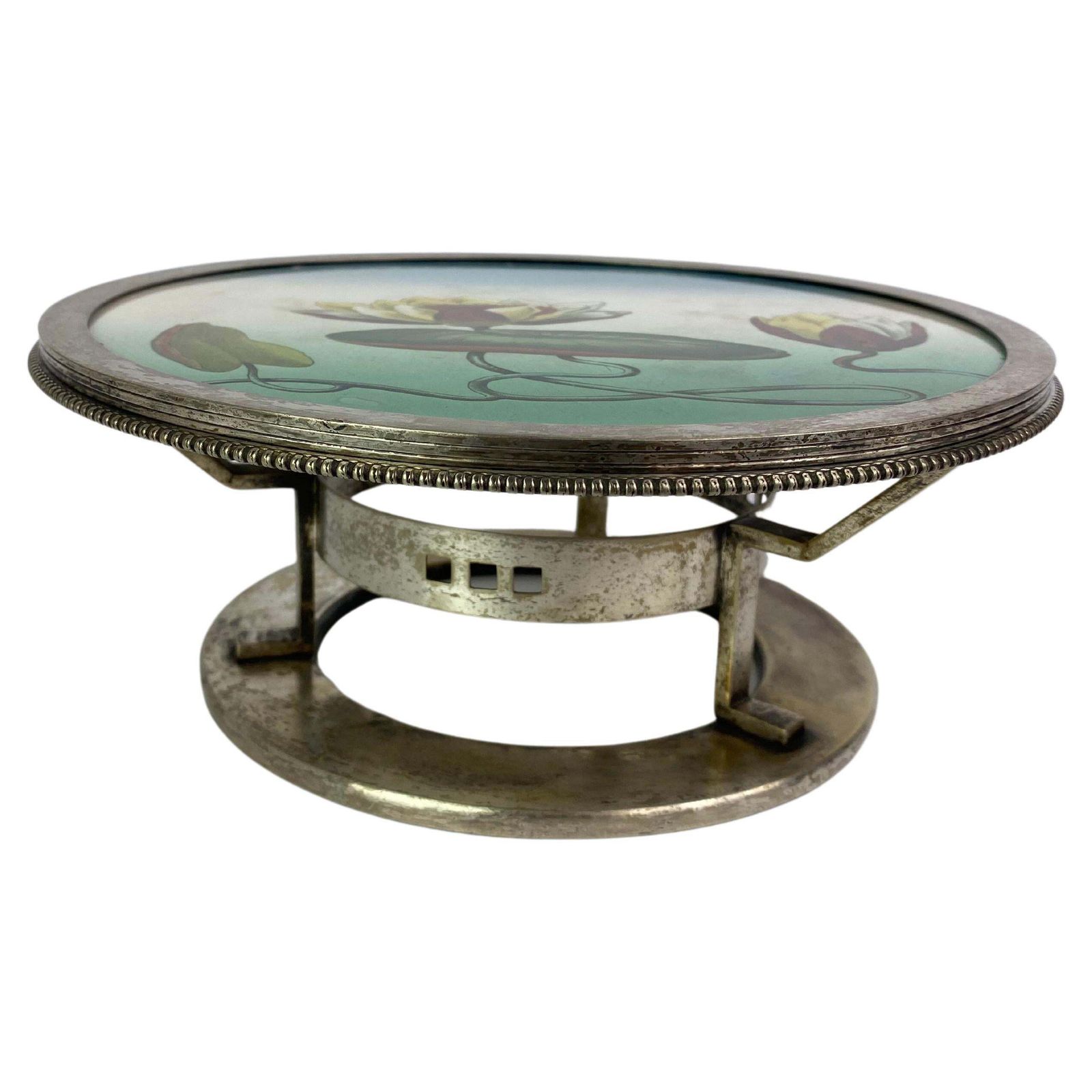 Beautiful Secession Centerpiece With Water Lily By Hans Ofner For Sandrik