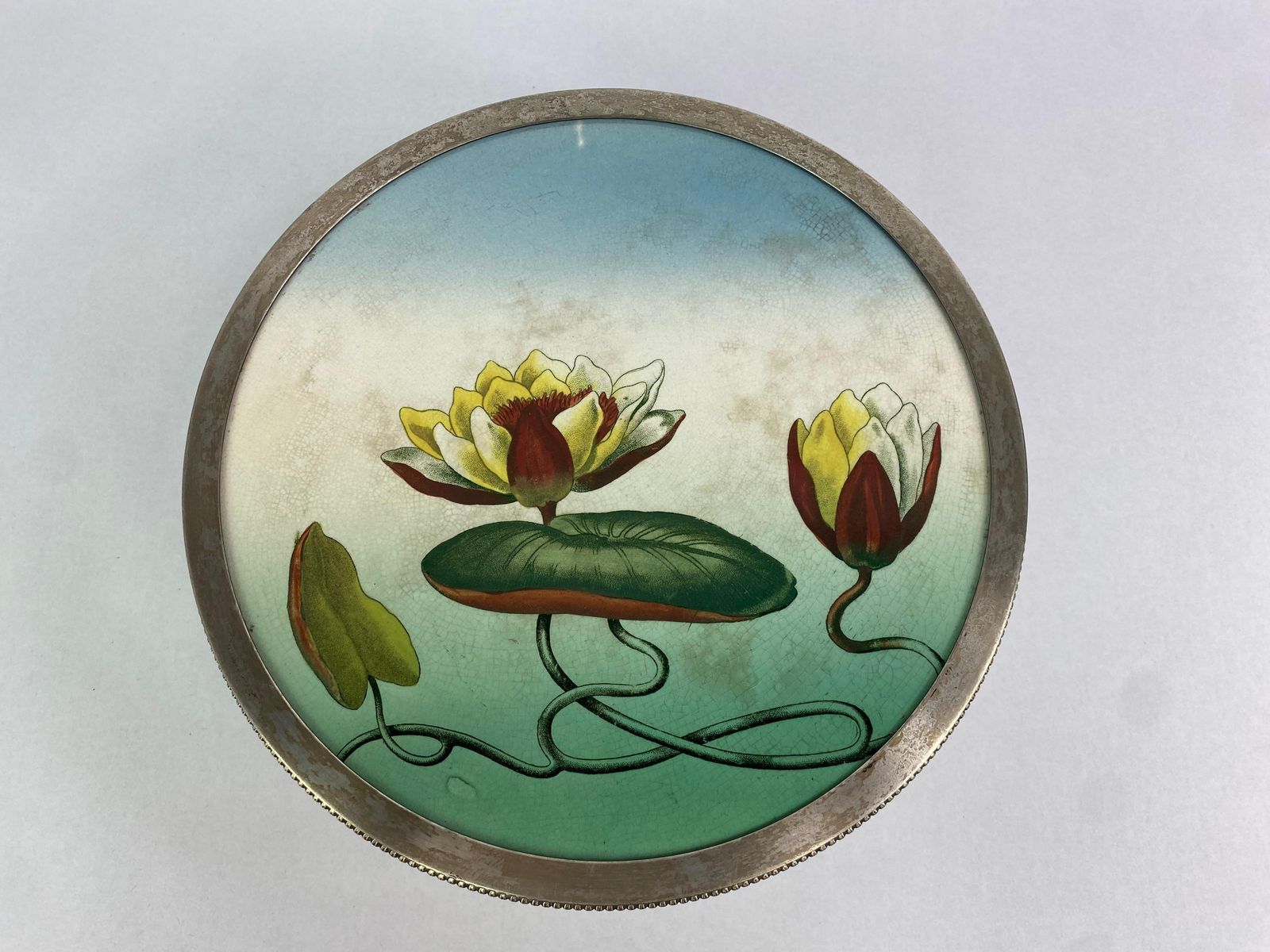 Beautiful Secession Centerpiece With Water Lily By Hans Ofner For Sandrik photo 1261.0