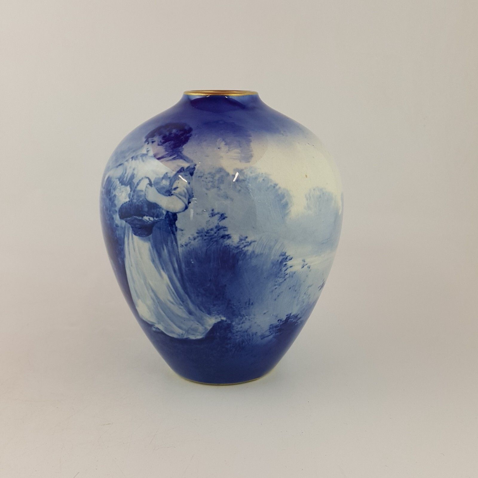 Royal Doulton Blue Children Series Vase 6691 Rd photo vinterior