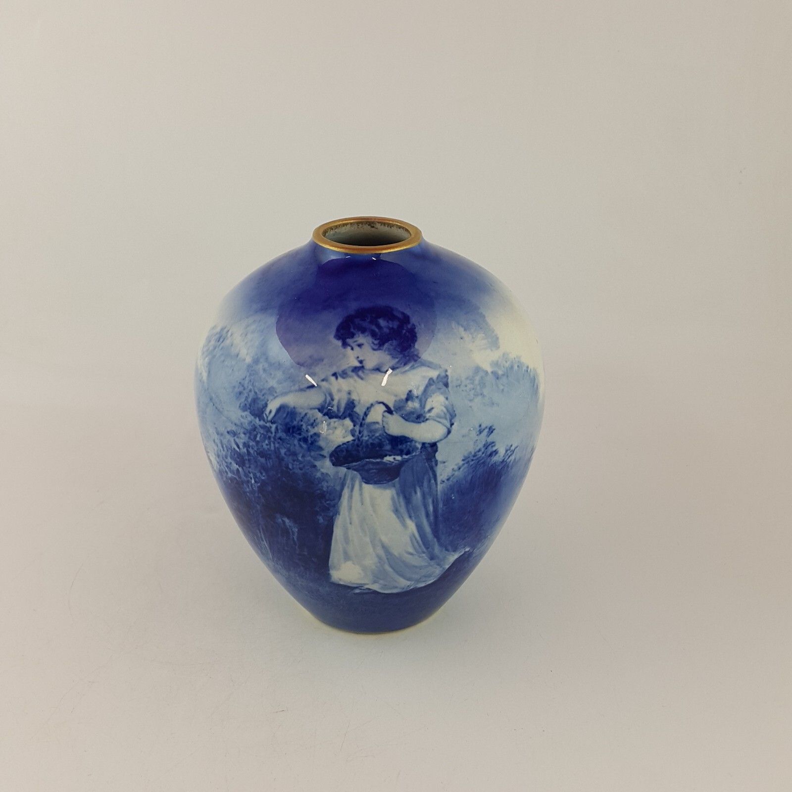 Royal Doulton Blue Children Series Vase 6691 Rd photo buy