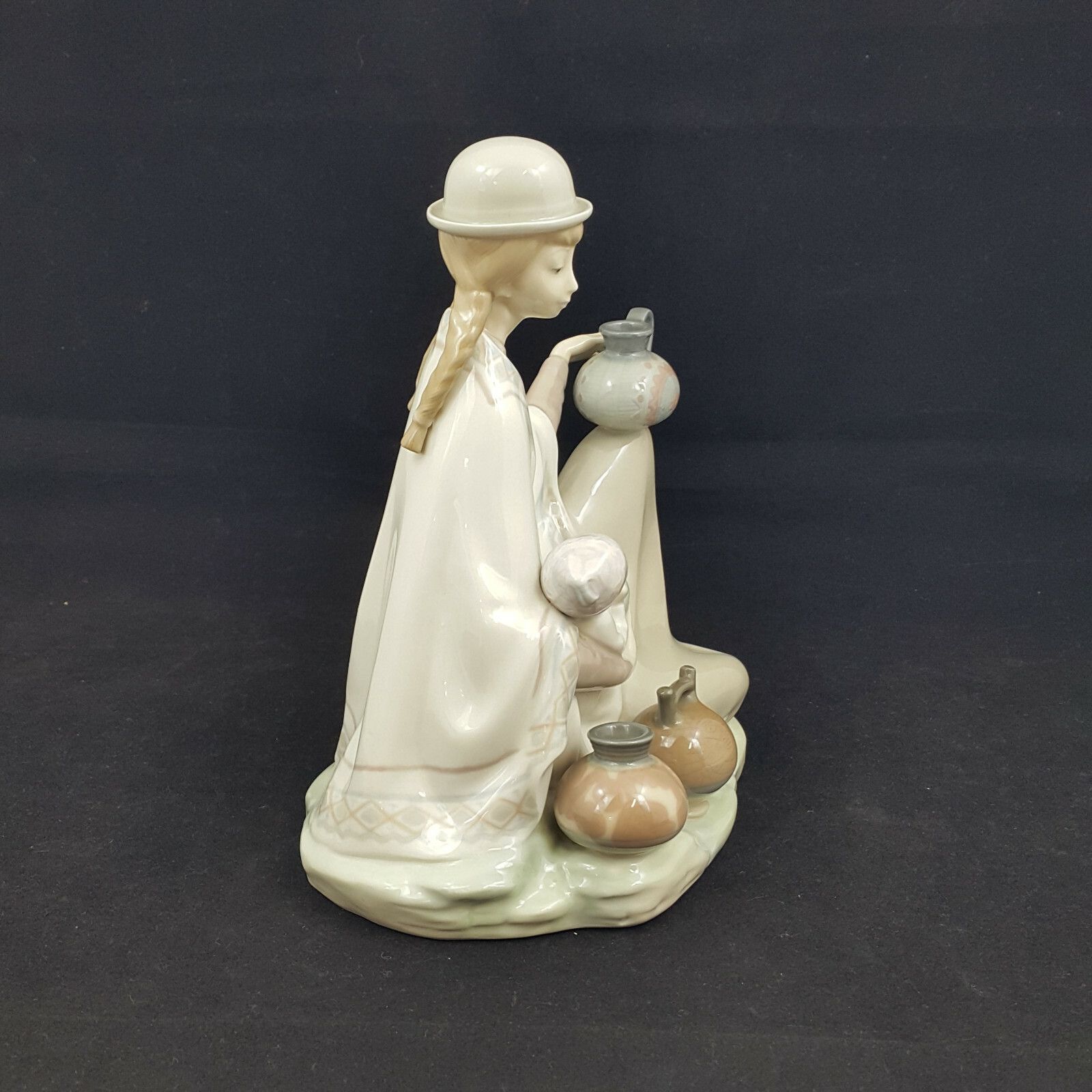 Large Lladro Figurine Peruvian Girl With Baby  Porcelain 4822 Dv L/N photo 215.0
