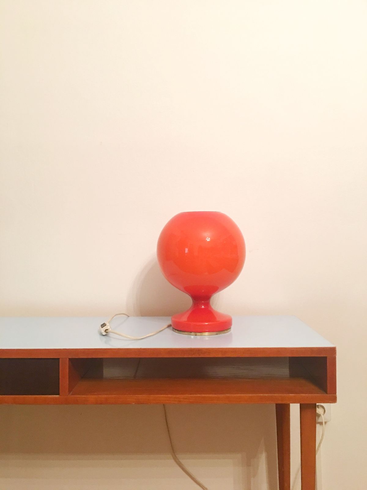 Red Glass Table Lamp By Stepan Tabera, 1960s photo 890.0