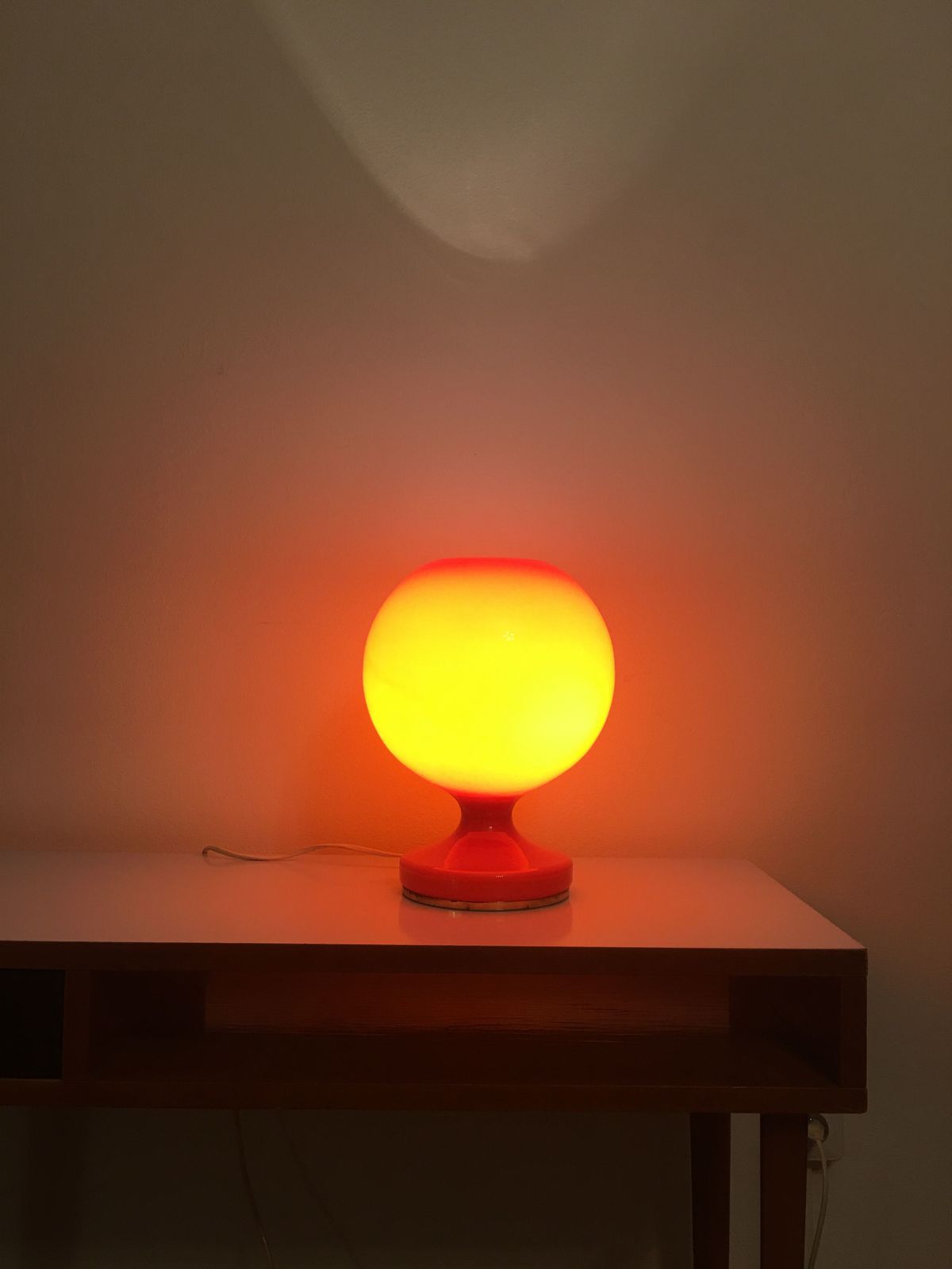 Red Glass Table Lamp By Stepan Tabera, 1960s photo buy