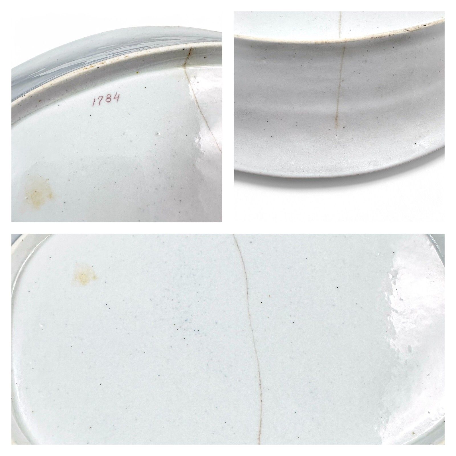 Rare Staffordshire New Hall Dessert Set With Resist Moulded Borders Circa 1820 photo vinterior