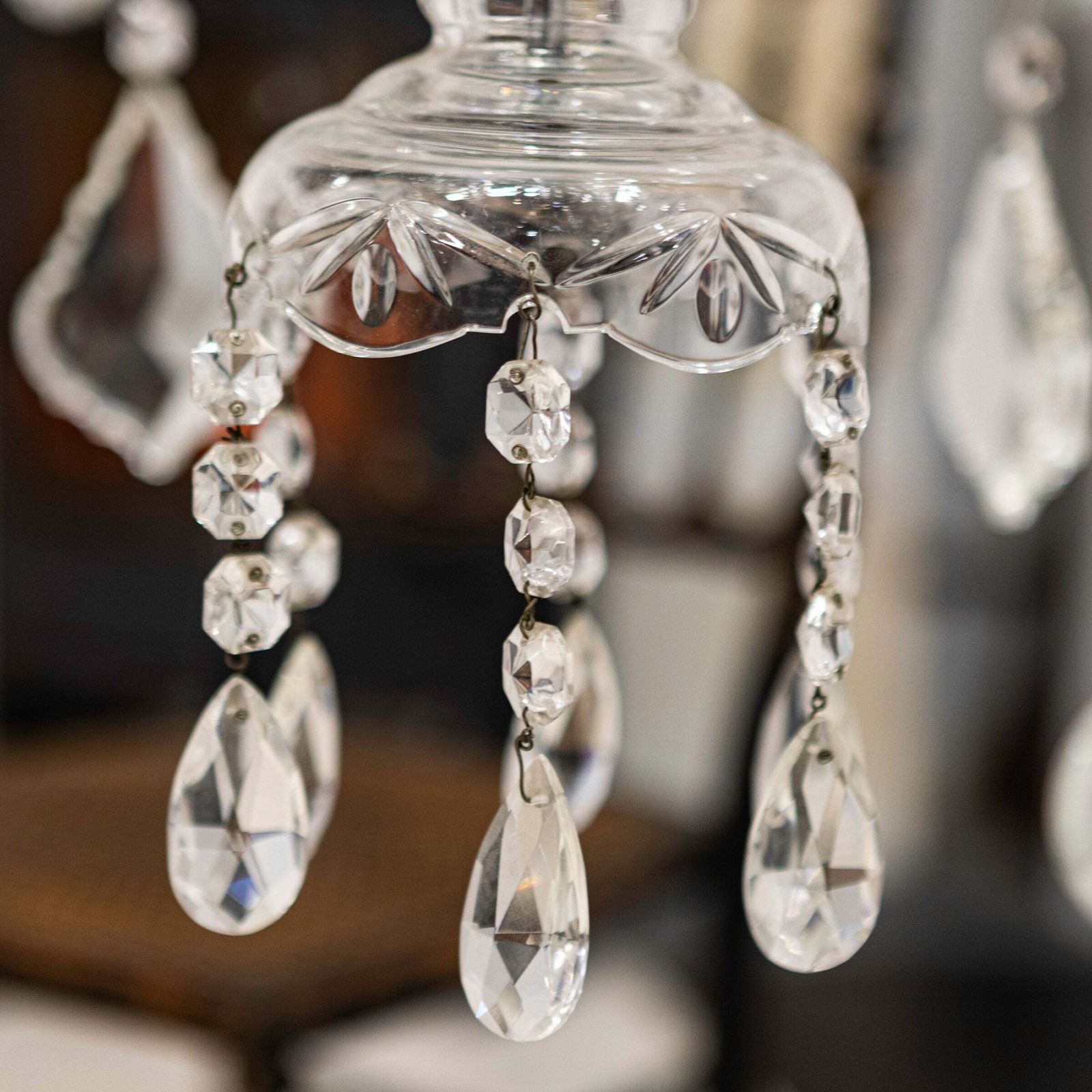 Large Antique Crystal Chandelier | Victoria Palace Theare photo for sale