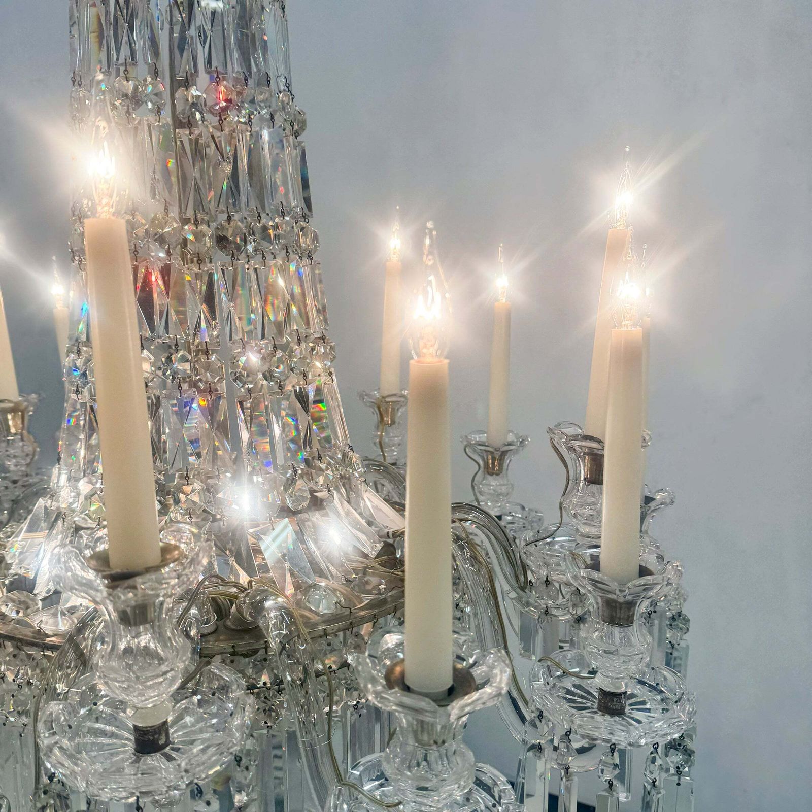 Mid 19th Century Antique Crystal Chandelier By F&C Osler Of Tent And Waterfall Design| 15 Arm photo 16000.0
