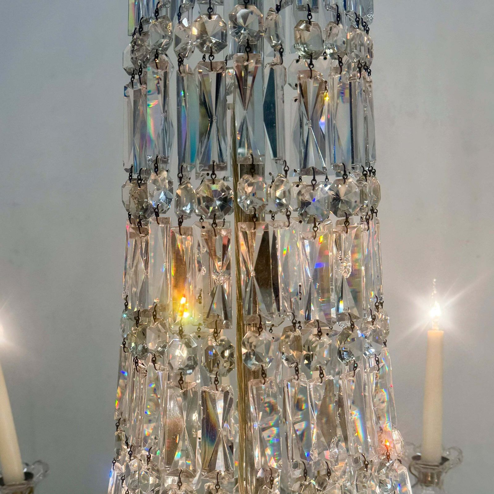 photo for sale Mid 19th Century Antique Crystal Chandelier By F&C Osler Of Tent And Waterfall Design| 15 Arm