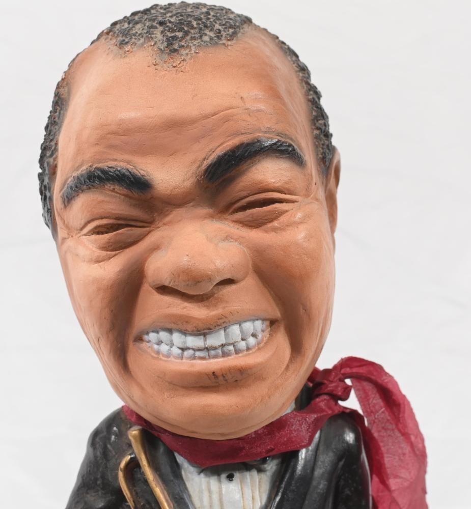 Terracotta Statue Louis Armstrong Satchmo New Orleans Jazz Art photo for sale