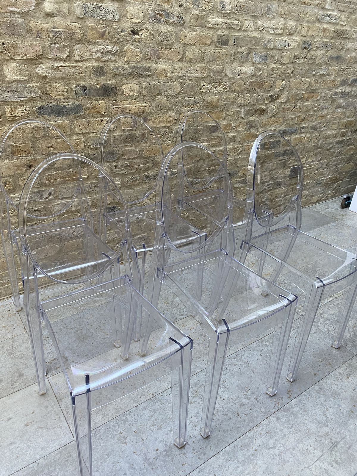 Set Of 6 Kartell Victoria Ghost Chairs photo for sale