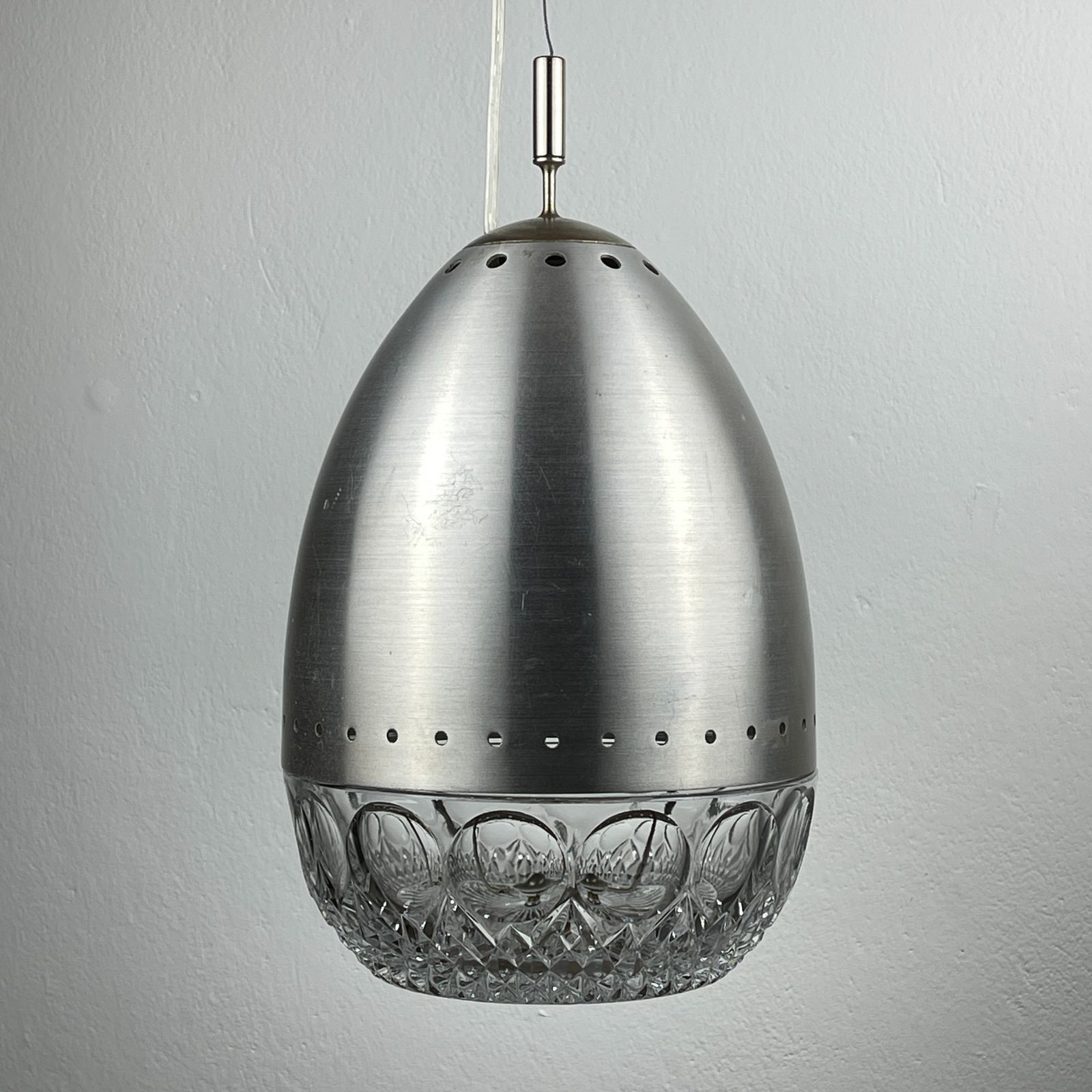 Mid Century Glass Pendant Lamp, Italy 1960s photo for sale