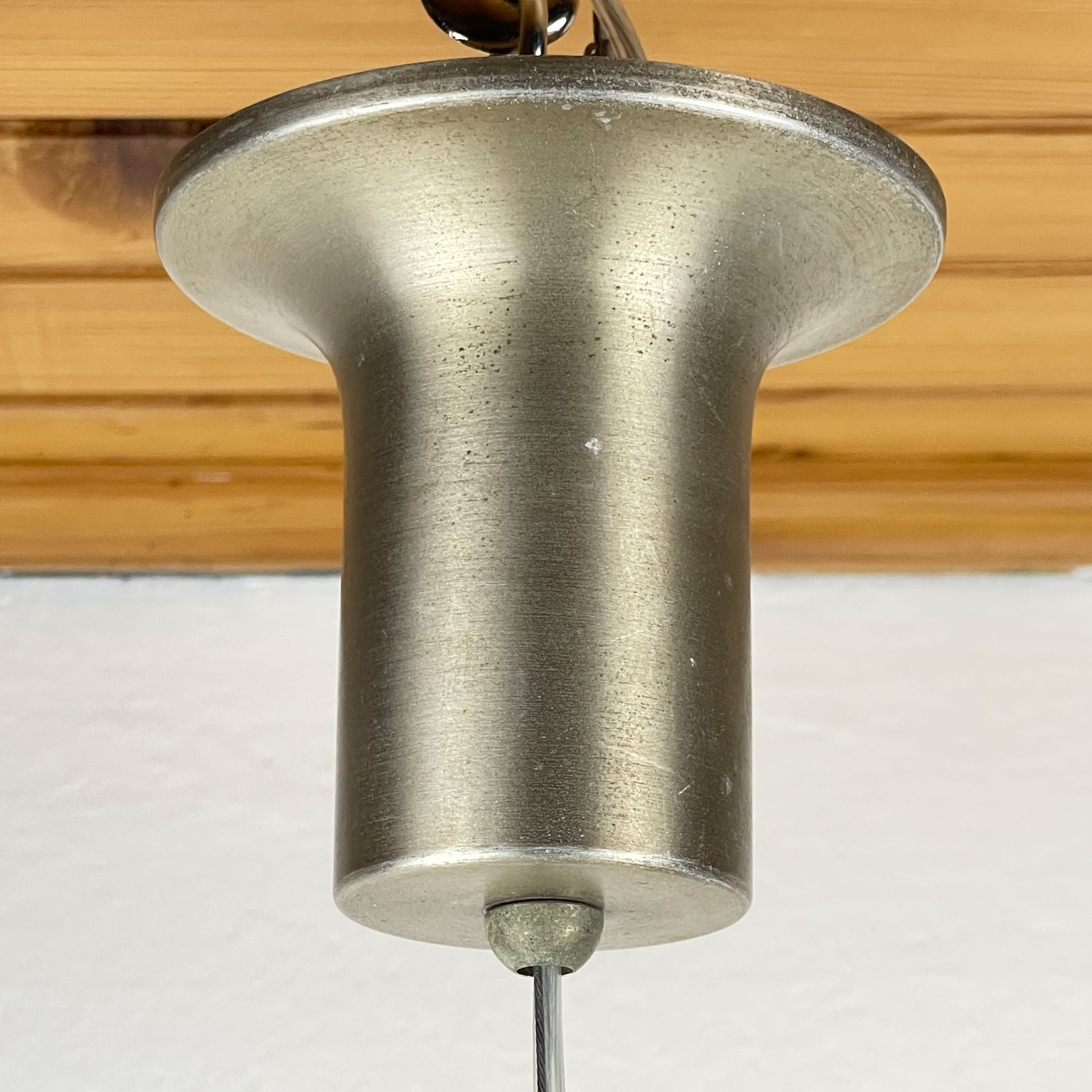 Mid Century Glass Pendant Lamp, Italy 1960s photo vintage