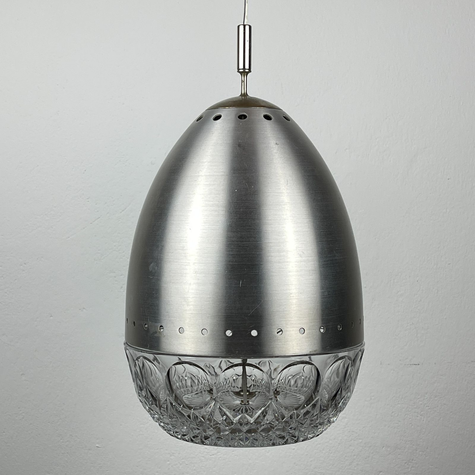 Lighting Mid Century Glass Pendant Lamp, Italy 1960s photo
