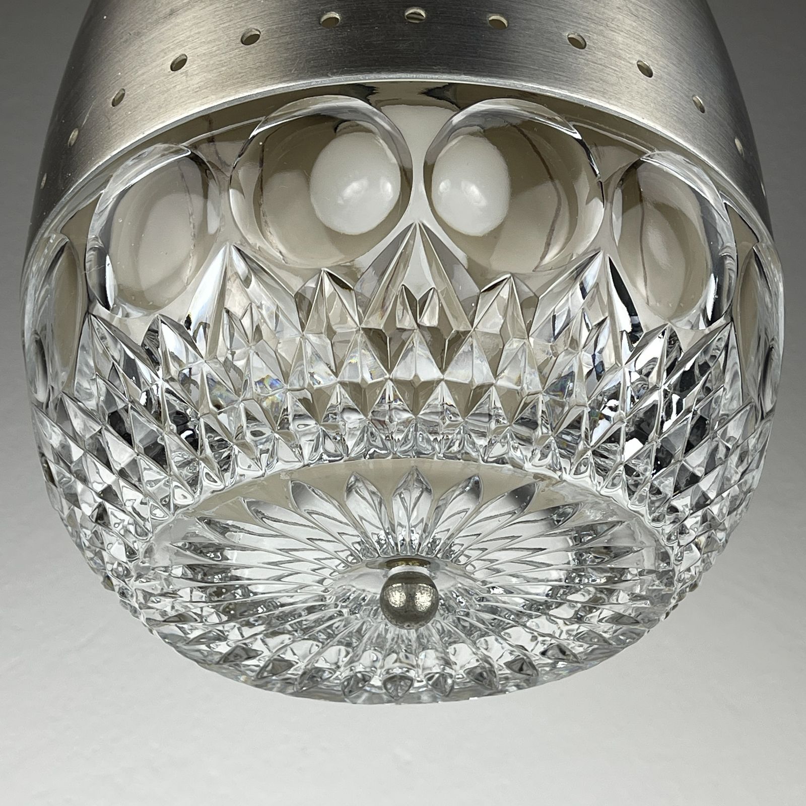 photo vinterior Mid Century Glass Pendant Lamp, Italy 1960s