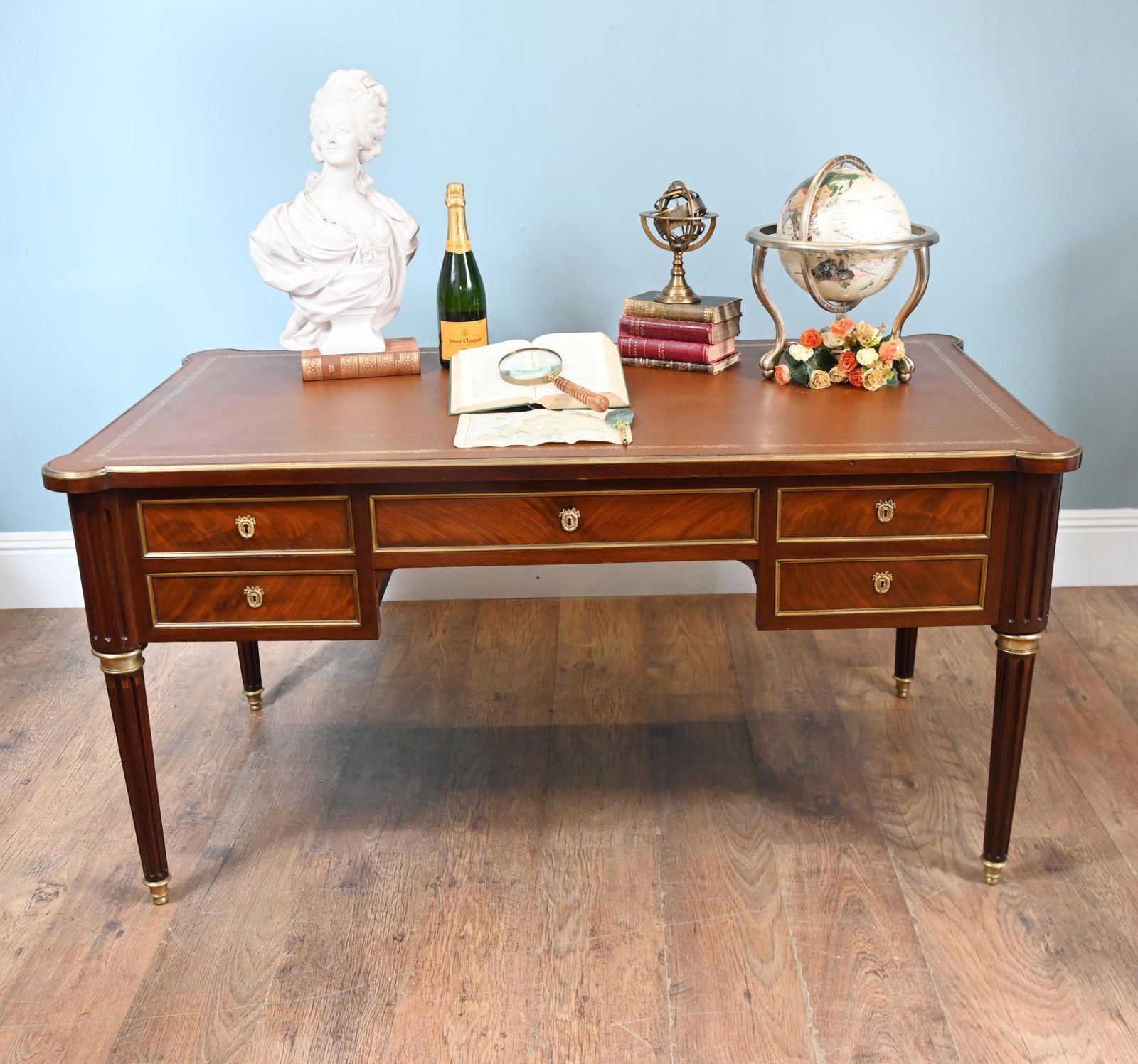 Furniture French Empire Bureau Plat Desk 1880 Directoire photo