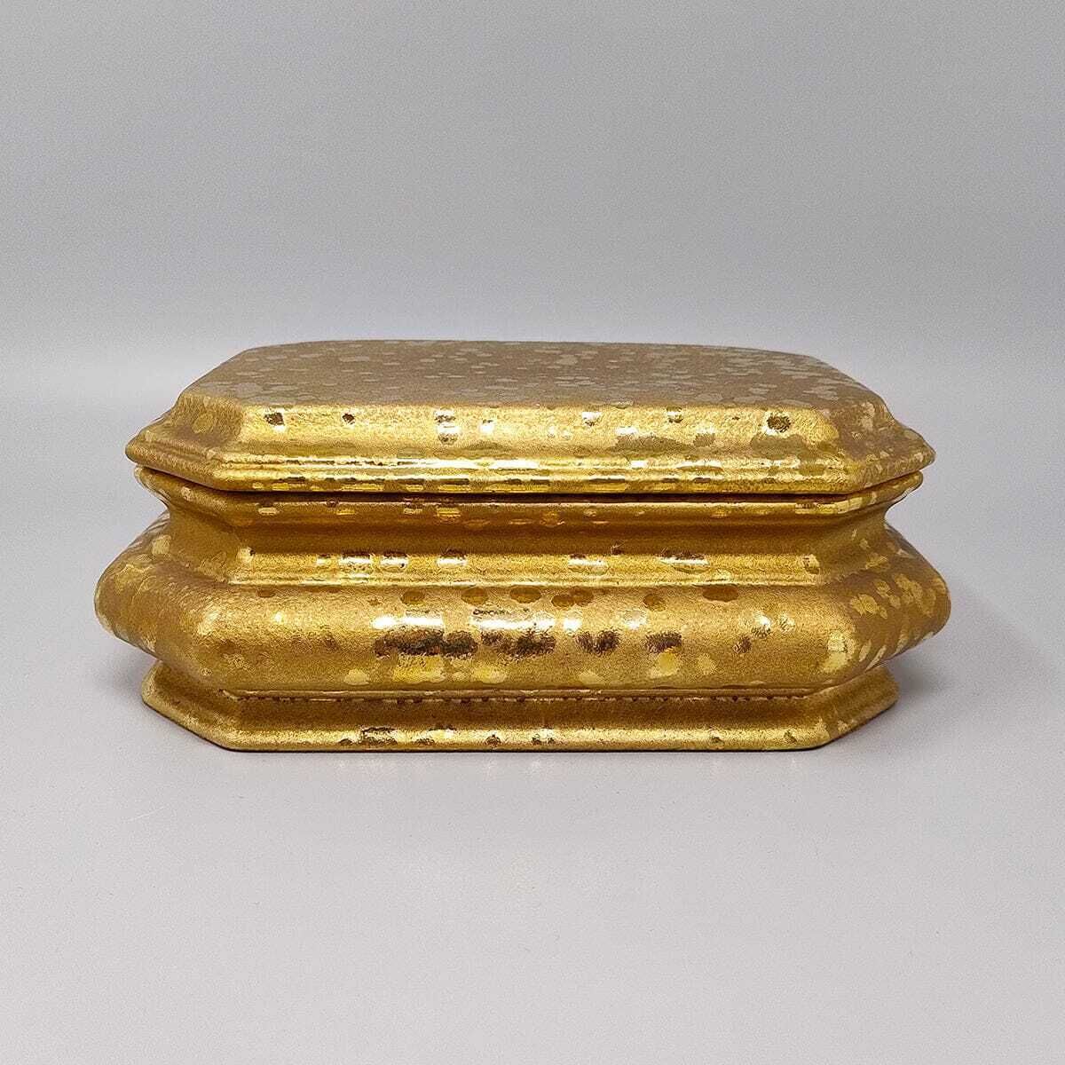1970s Exquisited Handcrafted Smoking Set In Ceramic And Gold Leaf. Made In Italy photo vintage
