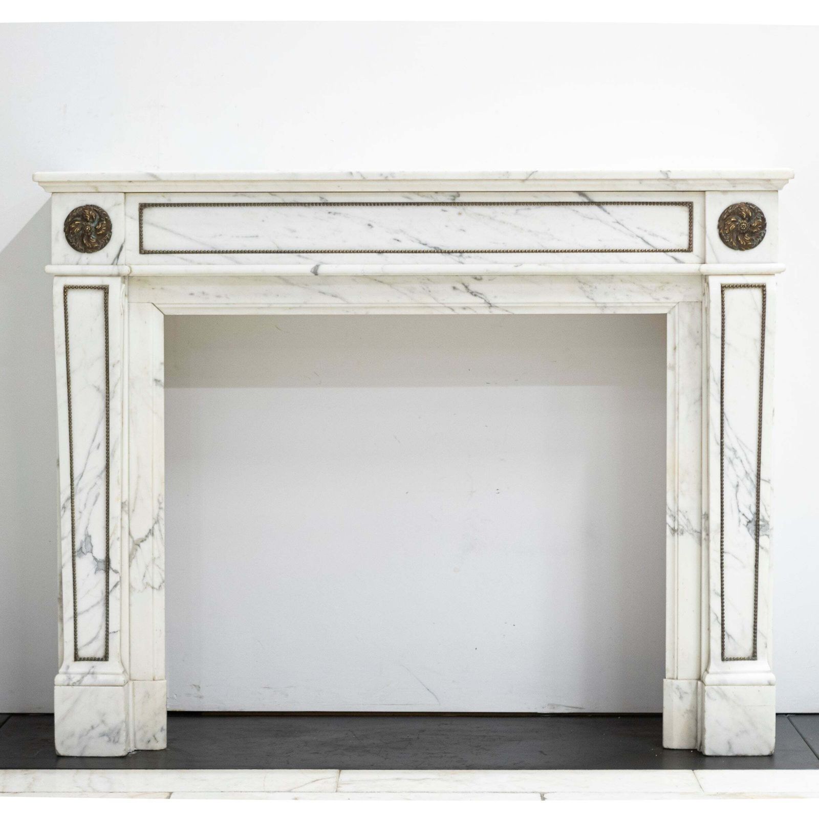 Antique Regency Fireplace Surround With Brass Details photo for sale
