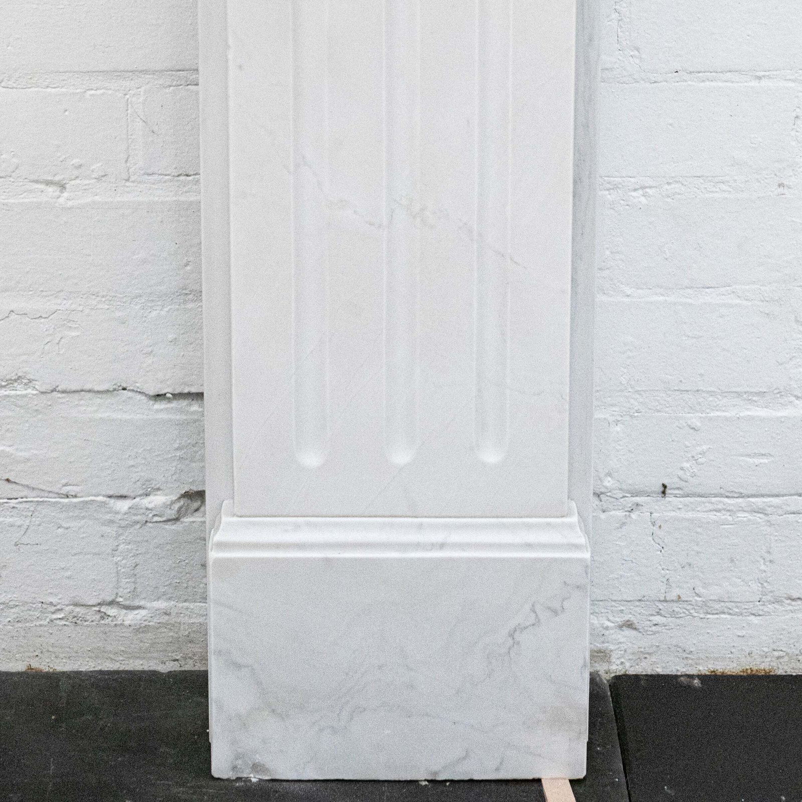 Reclaimed Edwardian Style Statuary Marble Fireplace photo vinterior