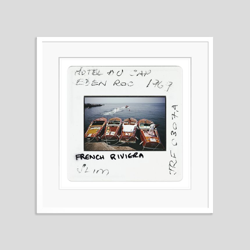 Slim Aarons 'Hotel Du Cap Eden Roc Slide' Framed White photo furniture