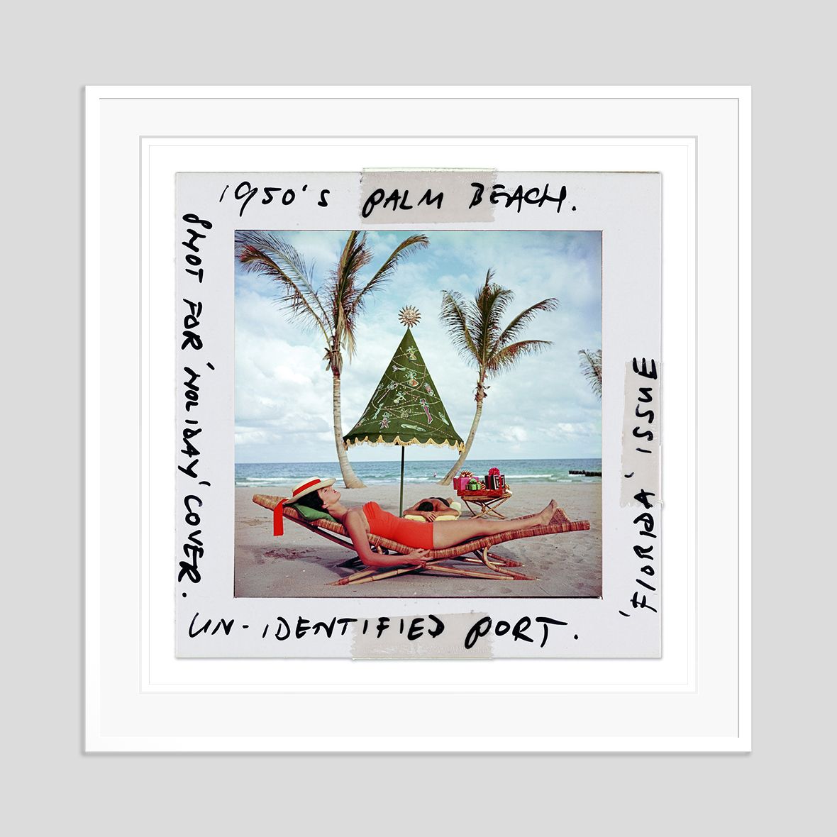 Slim Aarons ' Palm Beach Idyll Slide' Framed White photo furniture