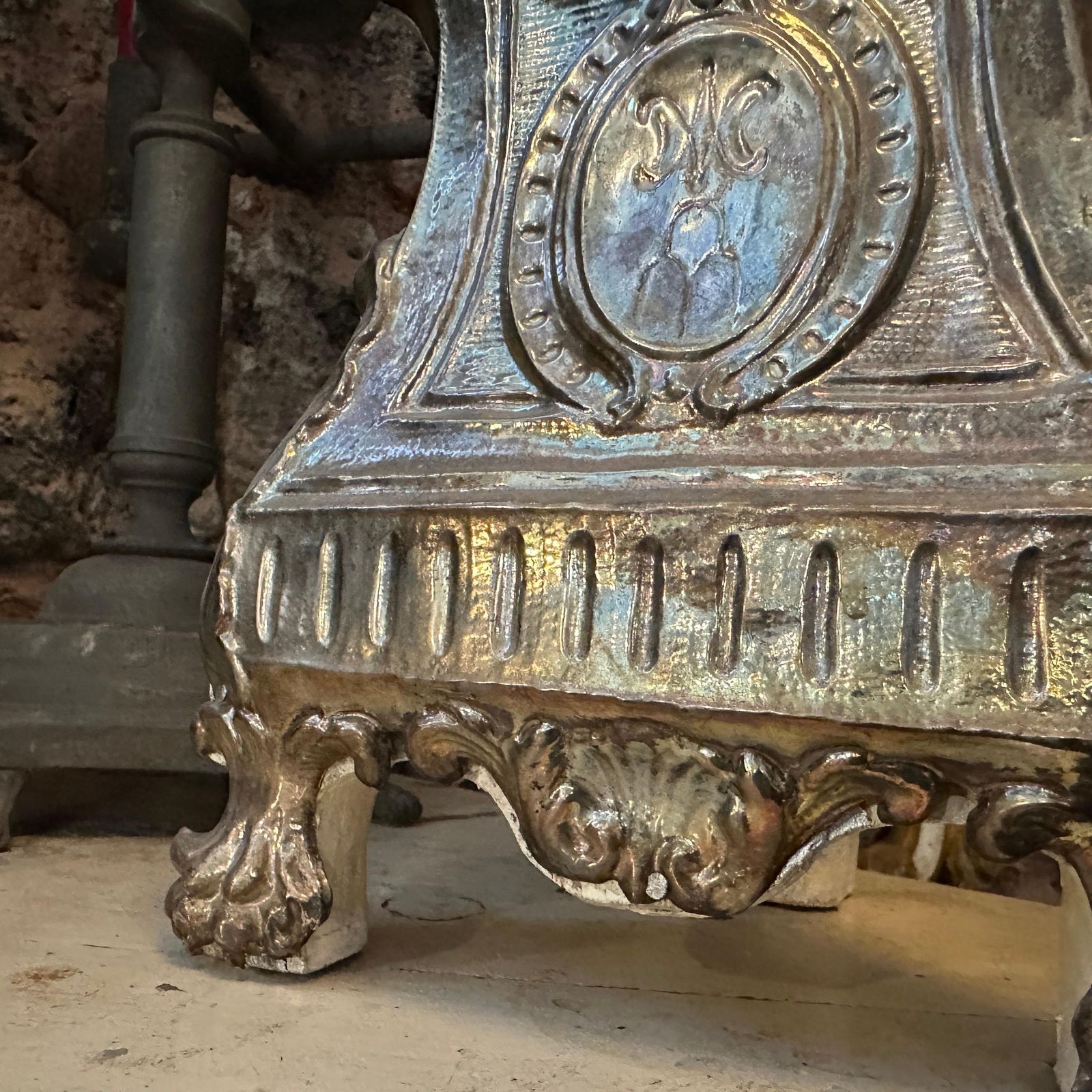 Louis XV Wood And Metal Italian Torchere Mounted As A Table Lamp photo buy