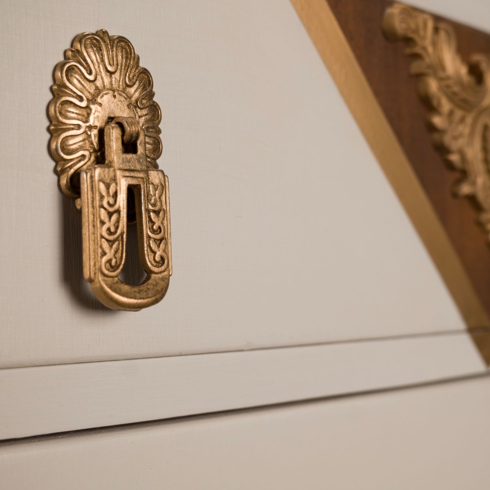 Upcycled B&E Chest Of Drawers Cream Gold photo furniture