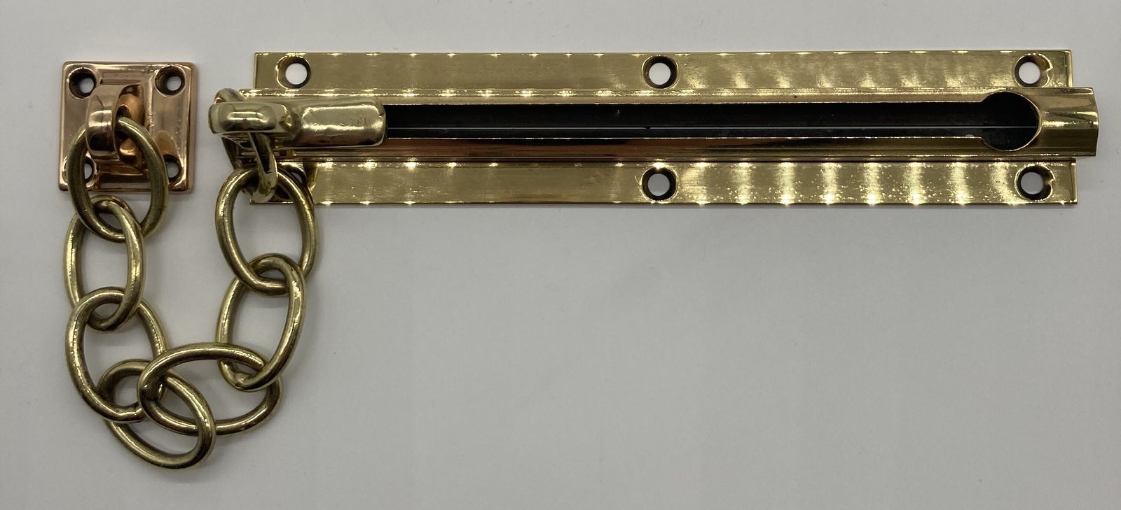 A Large Brass Door Security Chain
