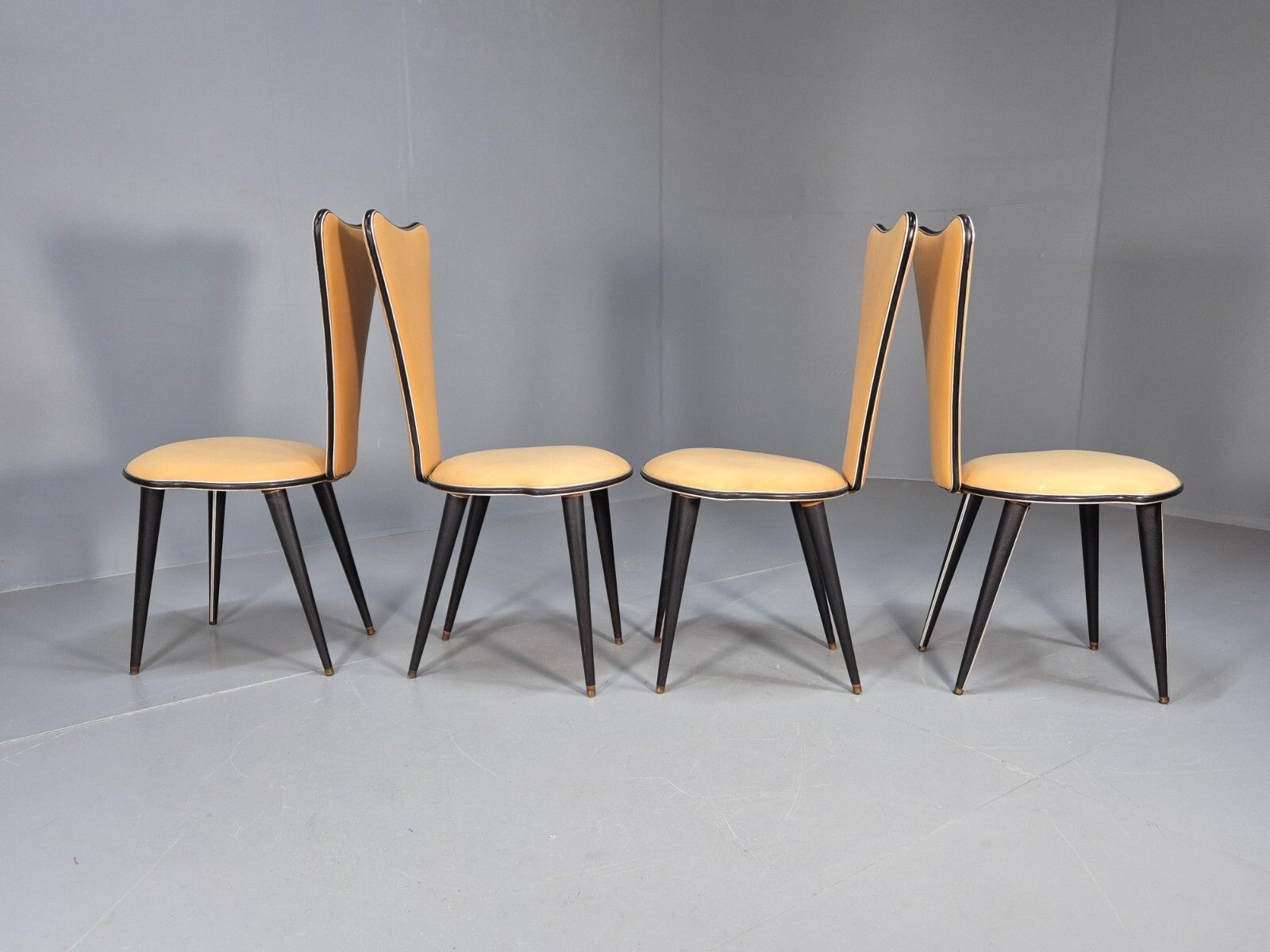4 Vintage Italian Dining Chairs By Umberto Mascagni 1960s Retro  Eb9446 Mdin photo Furniture