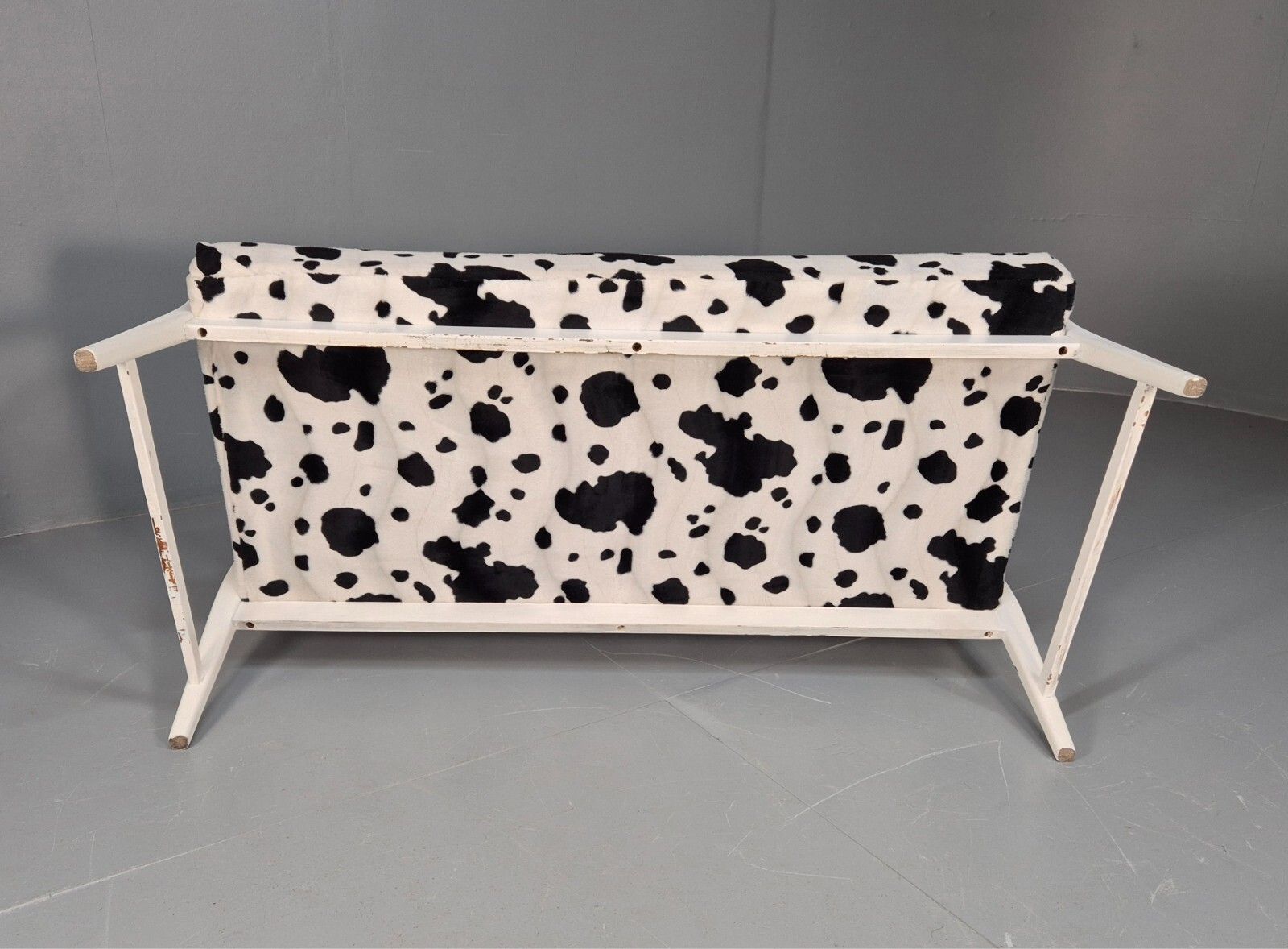 Vintage Danish Mid Century Sofa Cow Print Retro 1950s Mcm Eb9393 M2ss photo vinterior