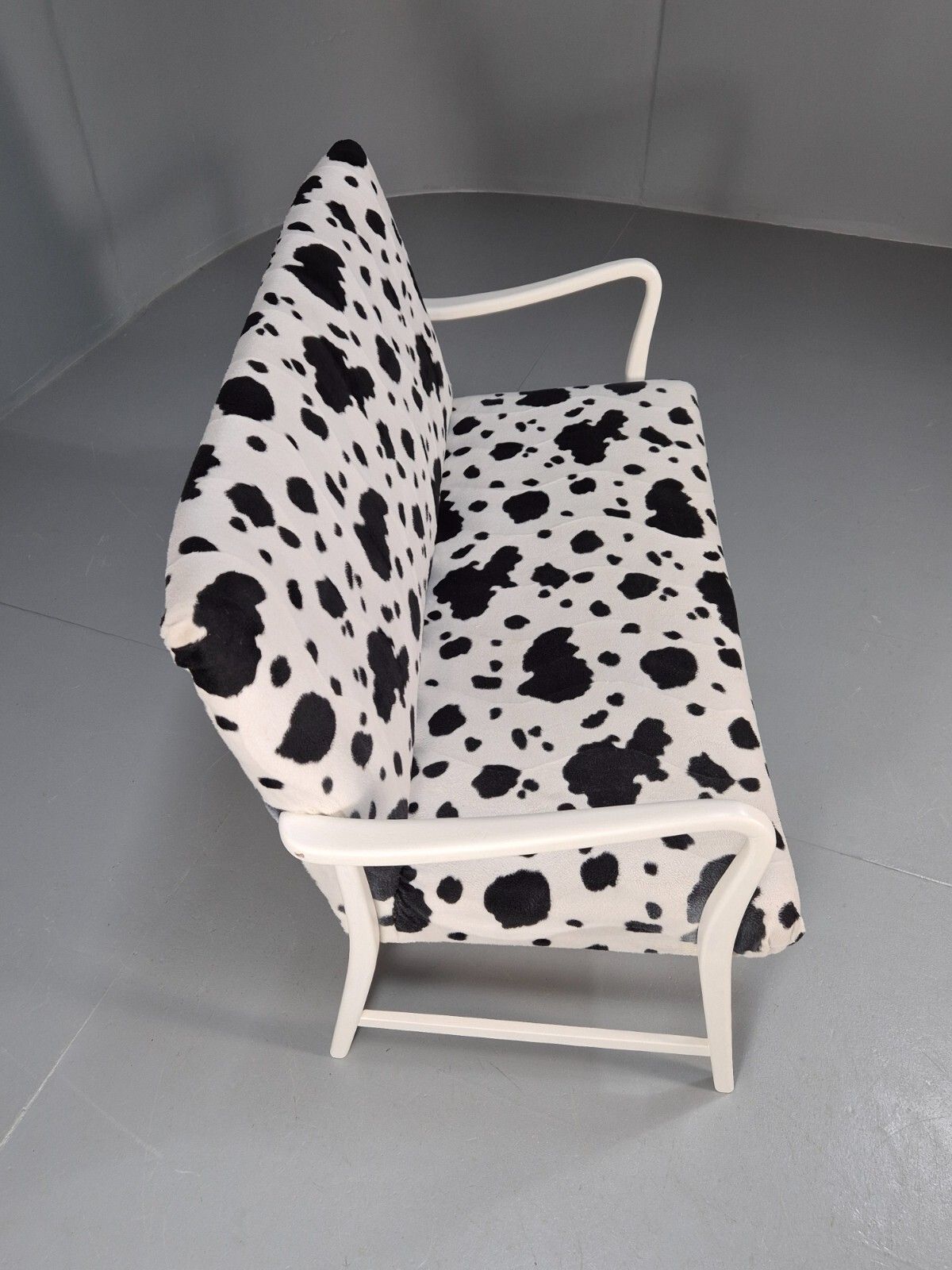 photo for sale Vintage Danish Mid Century Sofa Cow Print Retro 1950s Mcm Eb9393 M2ss