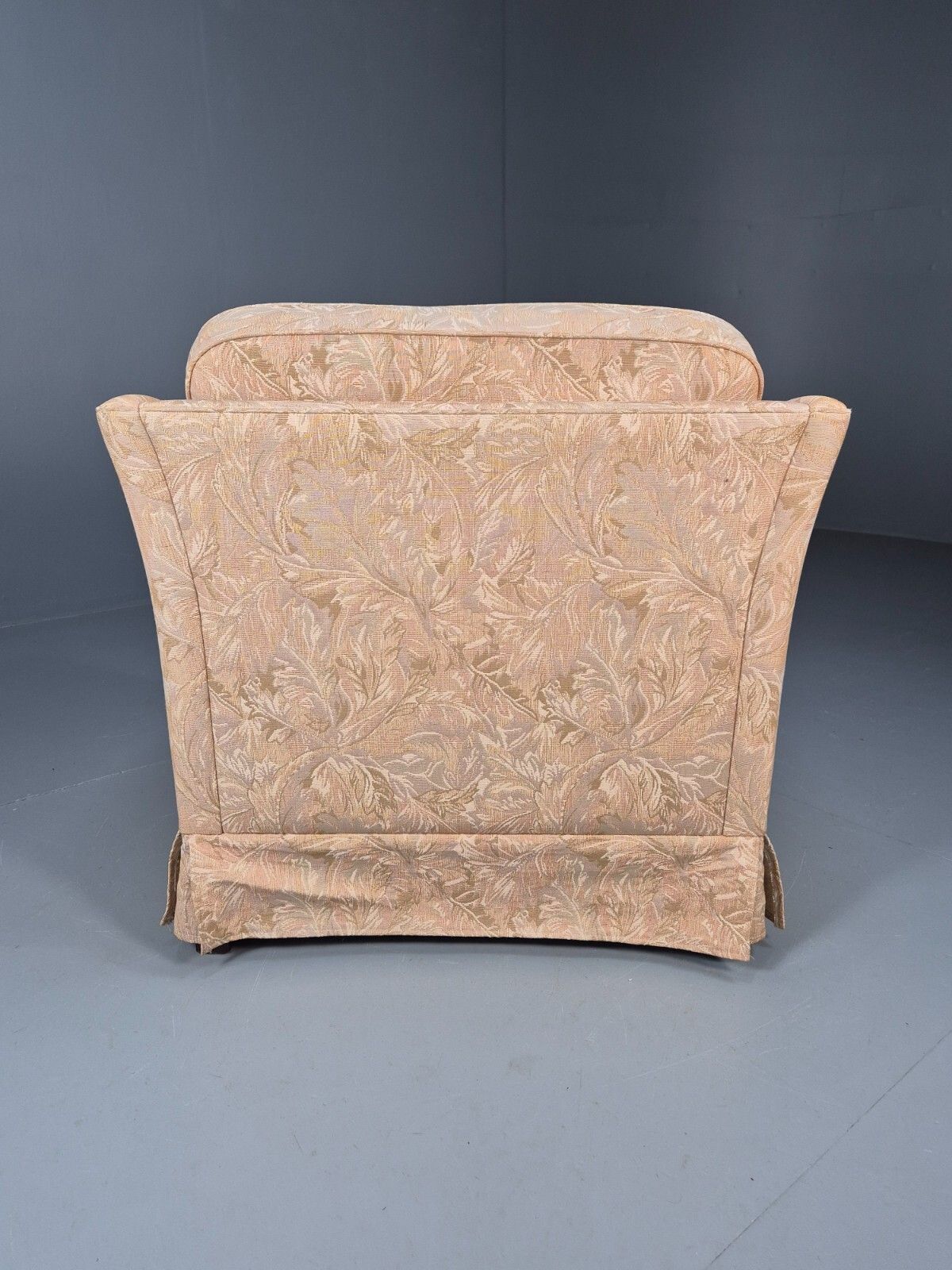 photo buy Vintage Danish Lounge Chair Peach Floral Upholstery 1970s Retro Eb8974 Vclo