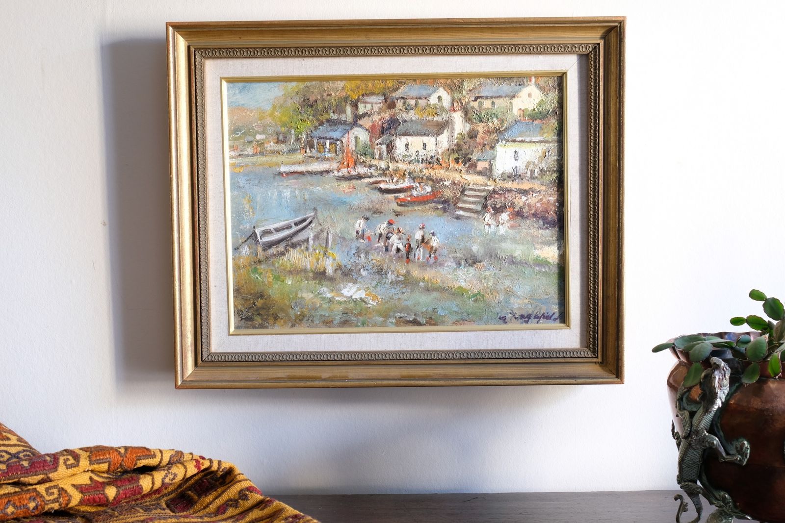 Oil On Canvas By Ira Englefield   Life On The River photo Art