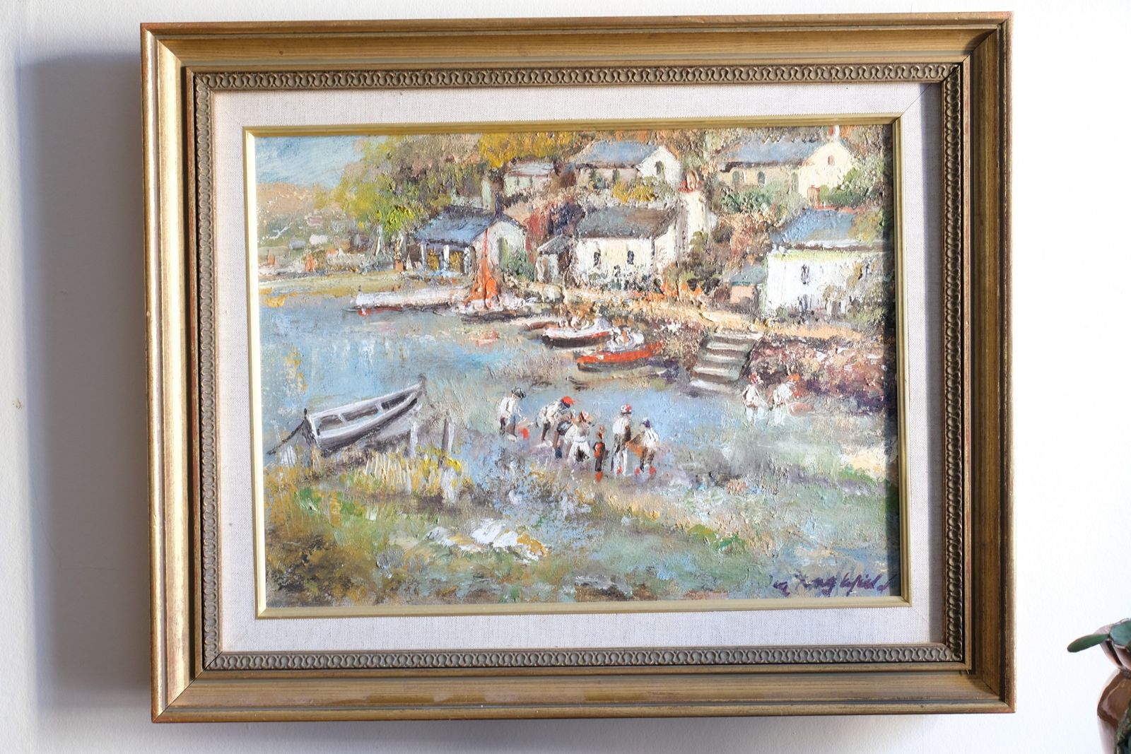 Oil On Canvas By Ira Englefield   Life On The River photo buy