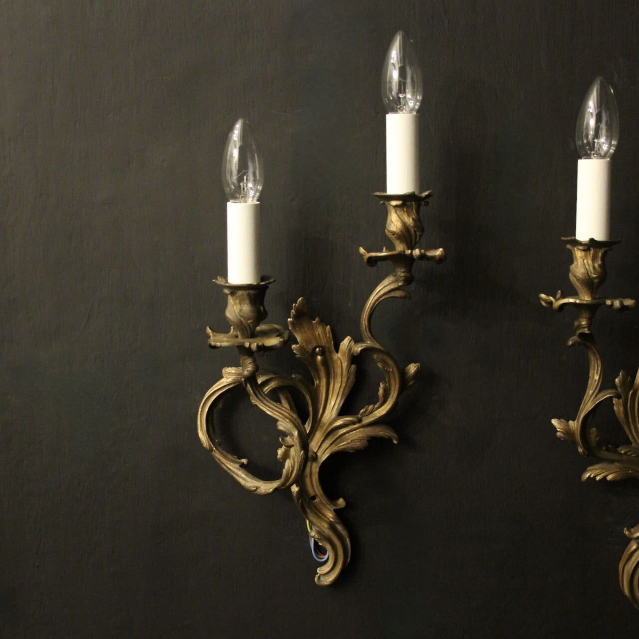French Gilded Bronze Antique Wall Sconces photo vinterior