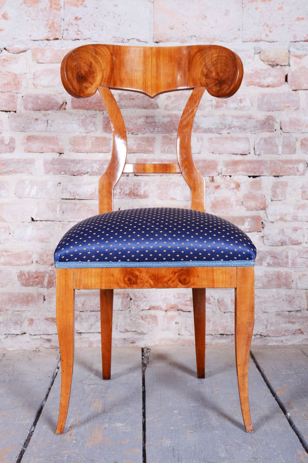 Furniture Set Of Four Restored Biedermeier Cherry Wood, Revived Polish, Austria, 1820s photo
