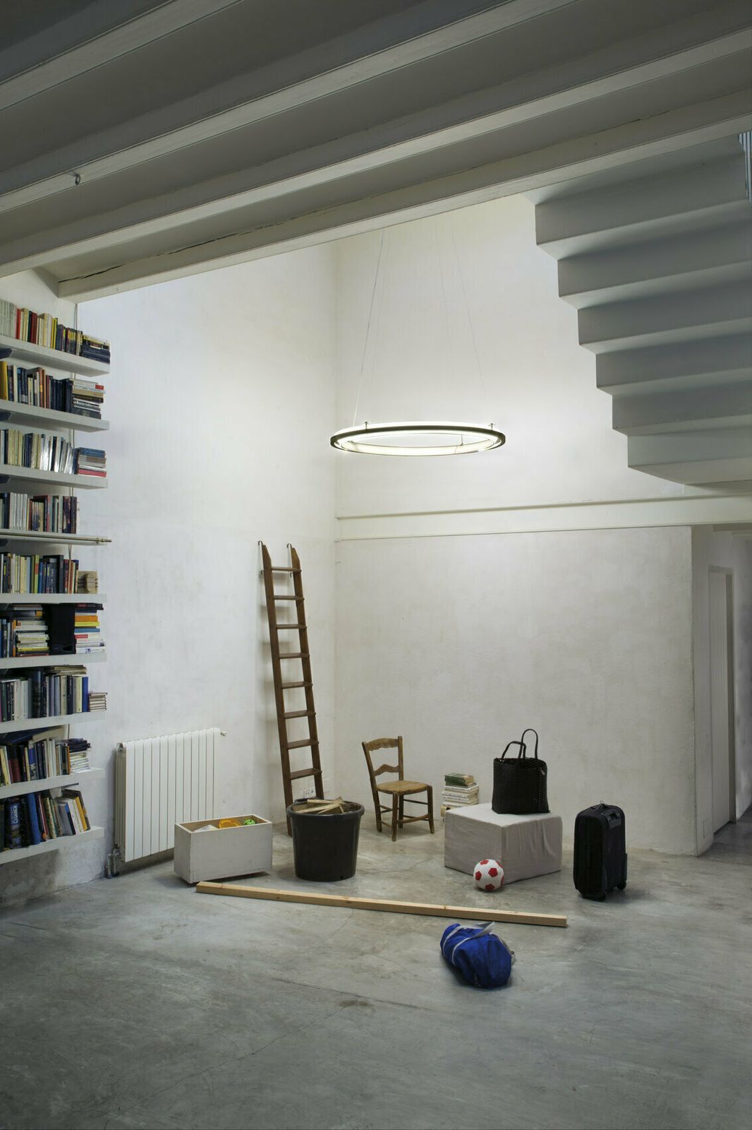 Santa And Cole Nimba Led Dia90cm, Stainless Steel/W20hite Poly, 65w Dimmable. X 2 photo 1500.0