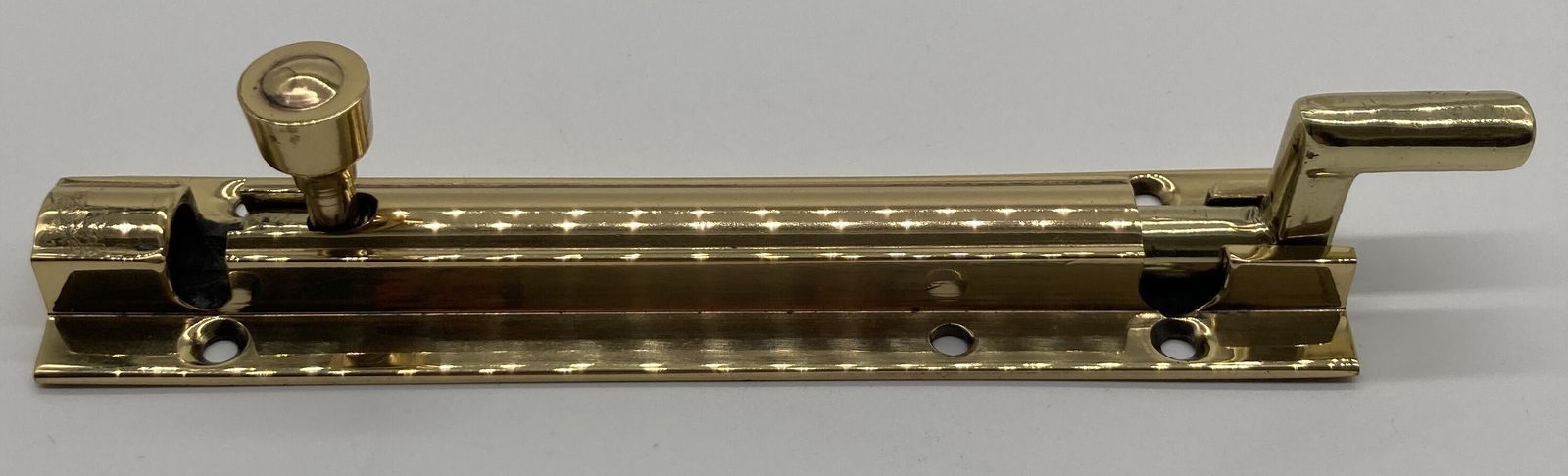 A Small Brass Crank Door Bolt, 1920s photo 90.0