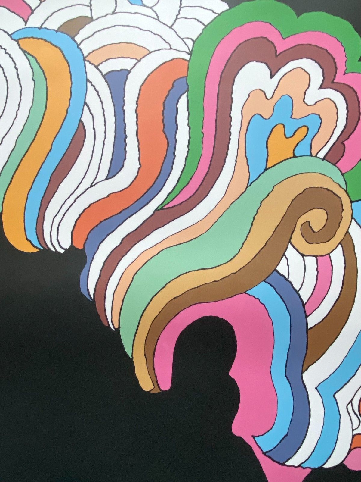 photo for sale Milton Glaser, C.A. 1970s Bob Dylan Psychedelic Original Vintage Poster Cm 84 X 56
