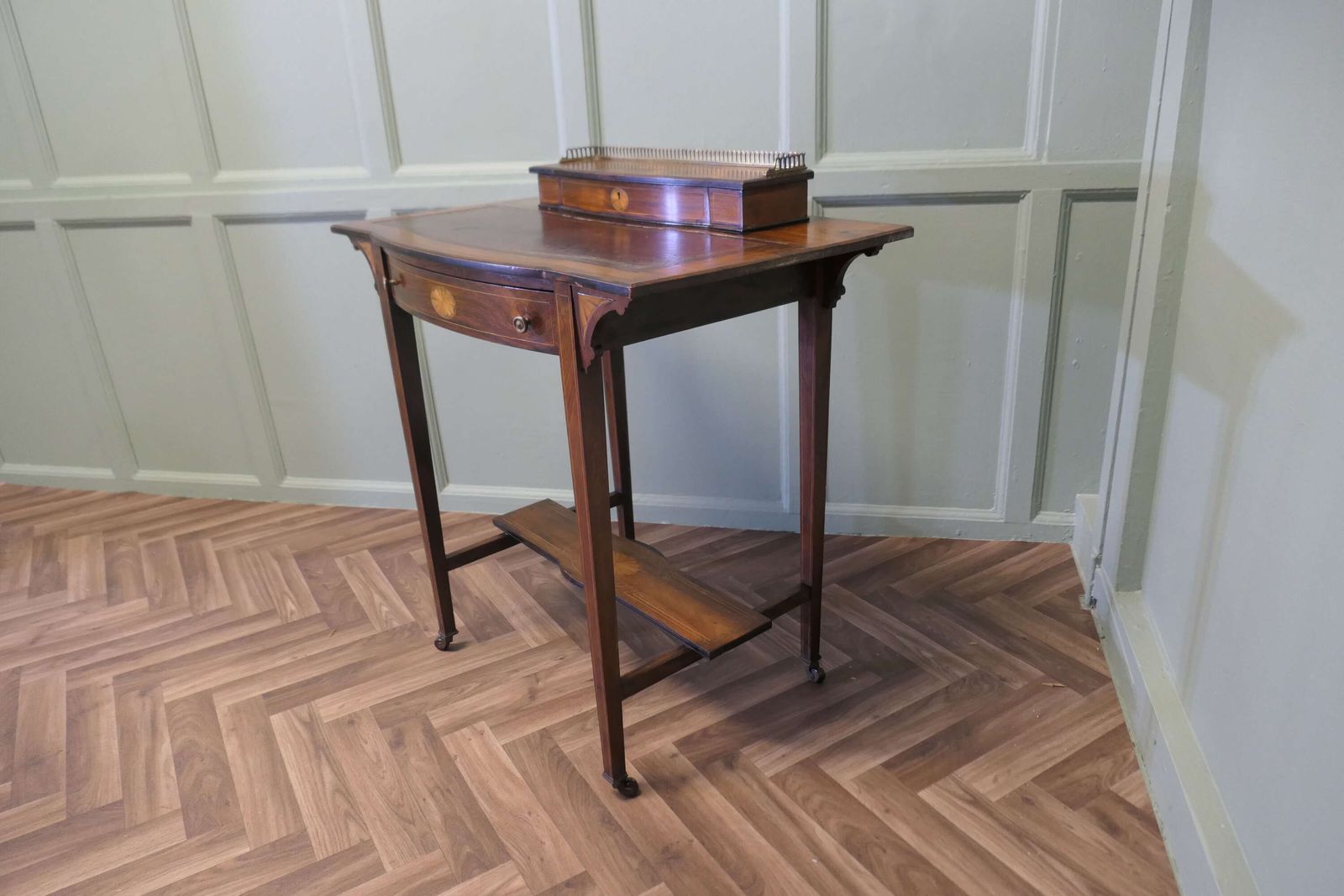 Edwardian Satin Walnut Ladies Writing Desk photo Furniture
