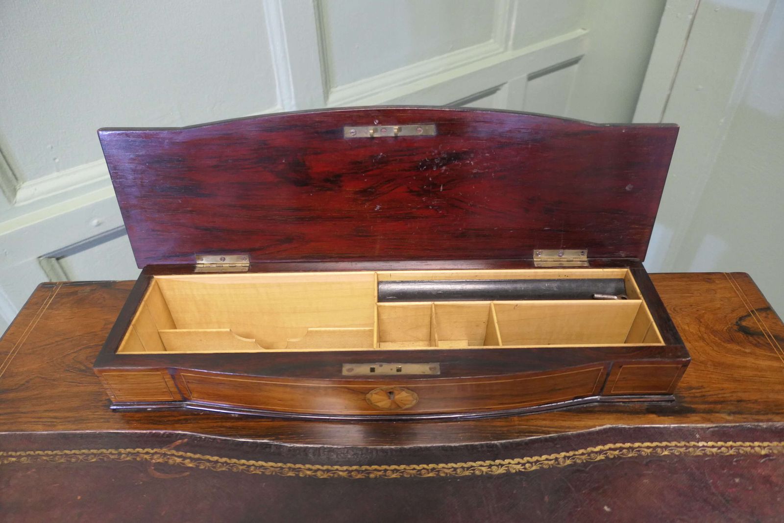 Edwardian Satin Walnut Ladies Writing Desk photo vinterior
