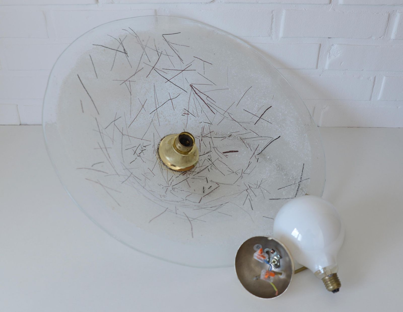 photo furniture Extra Large Vintage Murano Glass Chandelier From The 1970's Made In Italy / Unique Pendant Light For Dining Room / Handmade Hanging Lamp