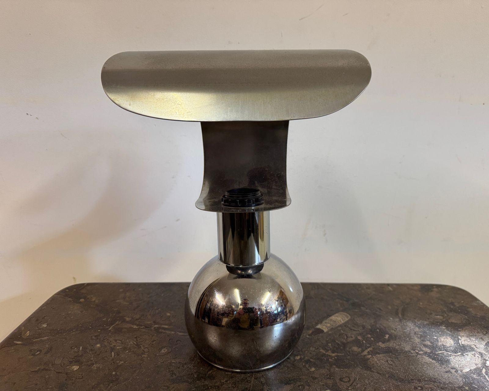 Chrome Sculptural Table Lamp photo furniture