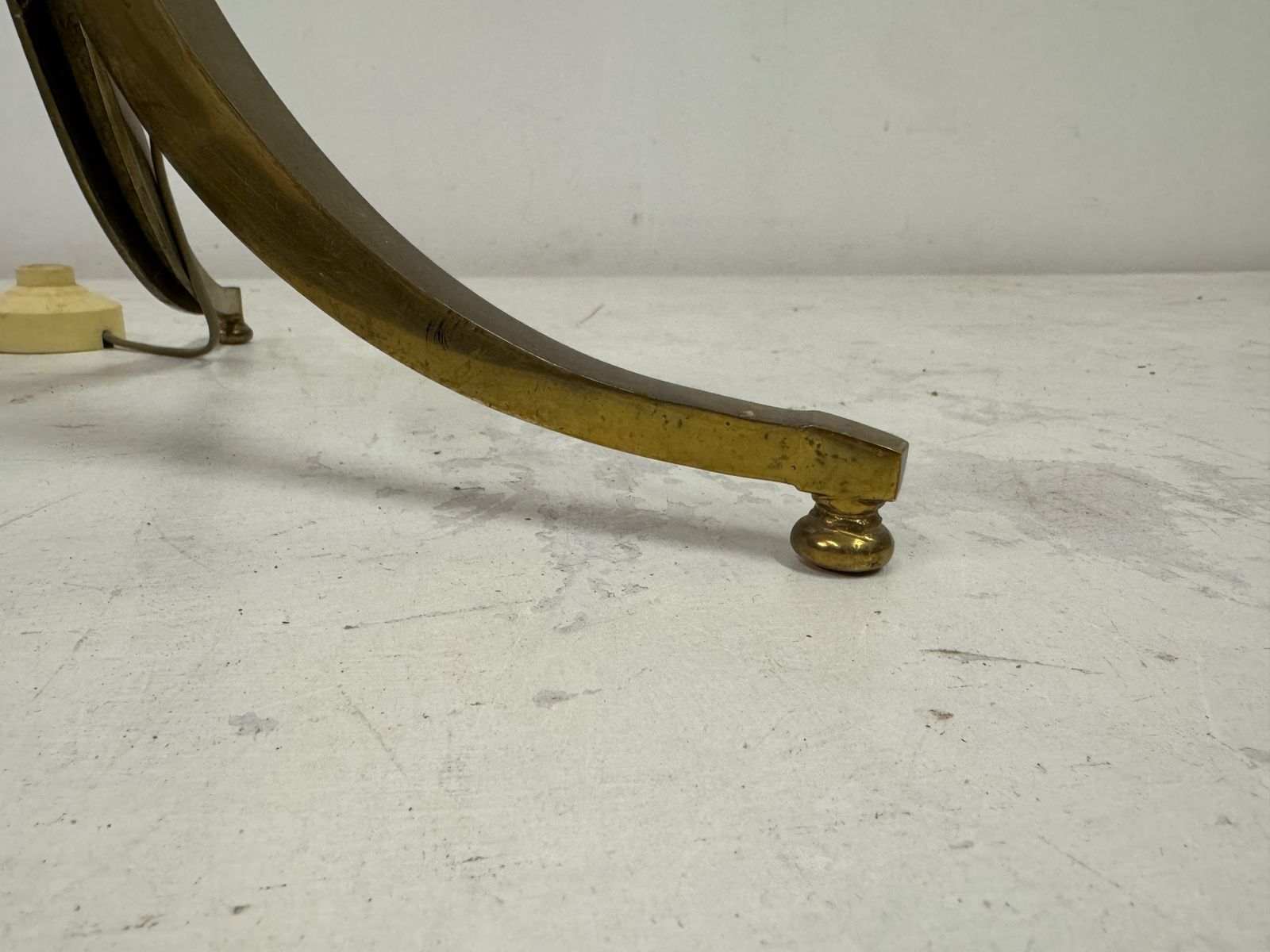1970s French Faux Bamboo Floor Lamp In Brass photo for sale