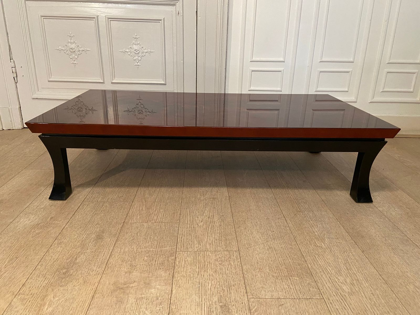 Coffee Table, Red And Gold Lacquer, 1970s photo 631.0