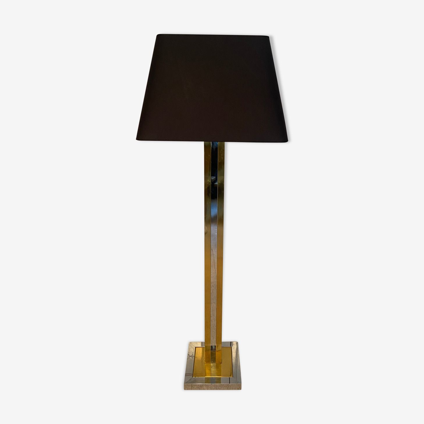 Chrome And Gold Lamp, Italy, 1970