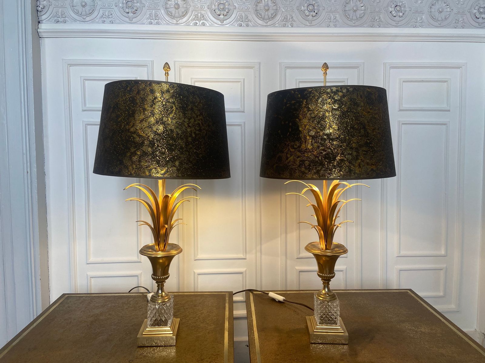 Pair Of Palm Lamps   Baker's Pineapple, Belgium, 1970 photo furniture