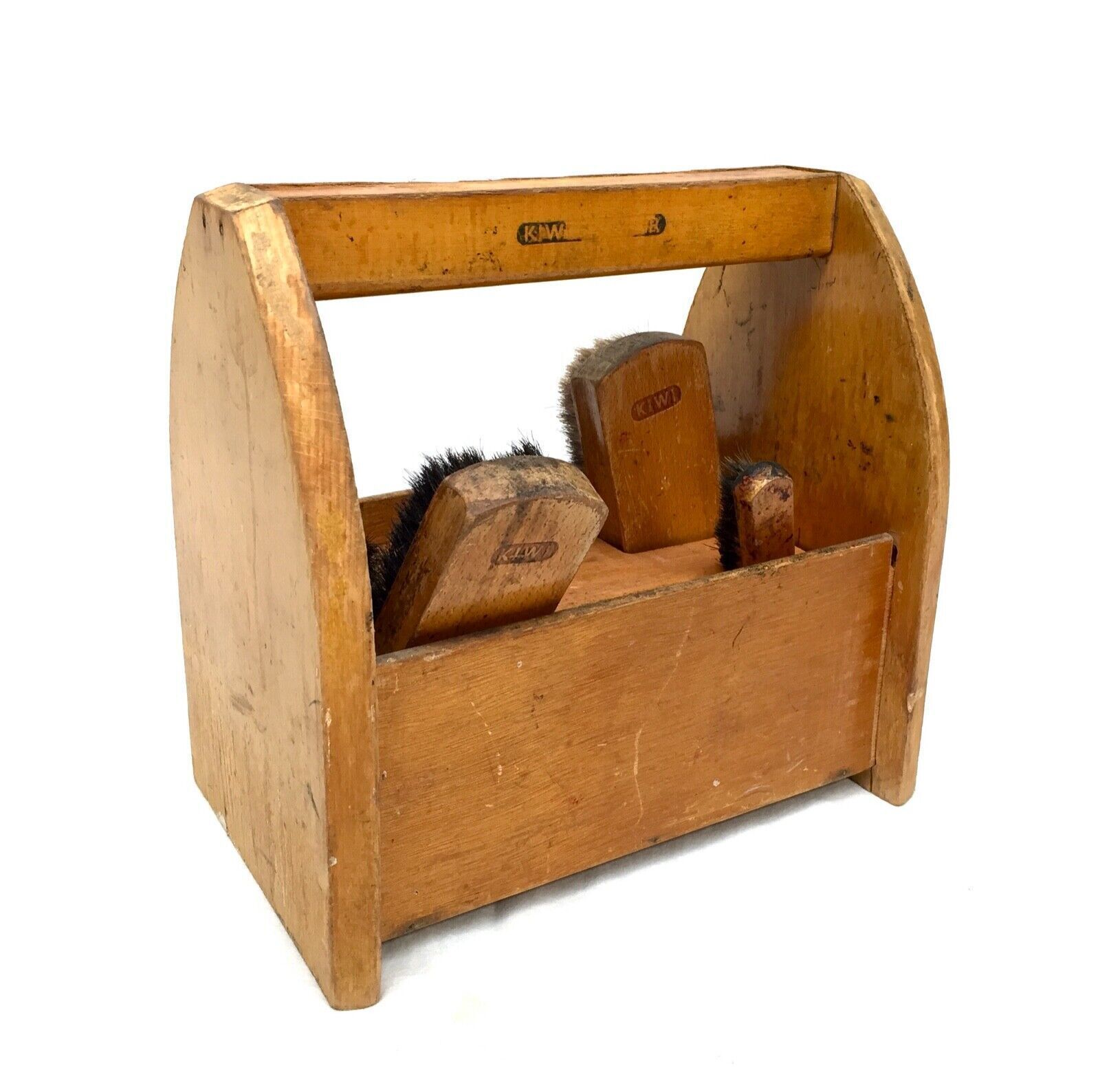 Antique Wooden Shoe Shine Box / Storage Rack / Unit By Kiwi & Brushes photo furniture