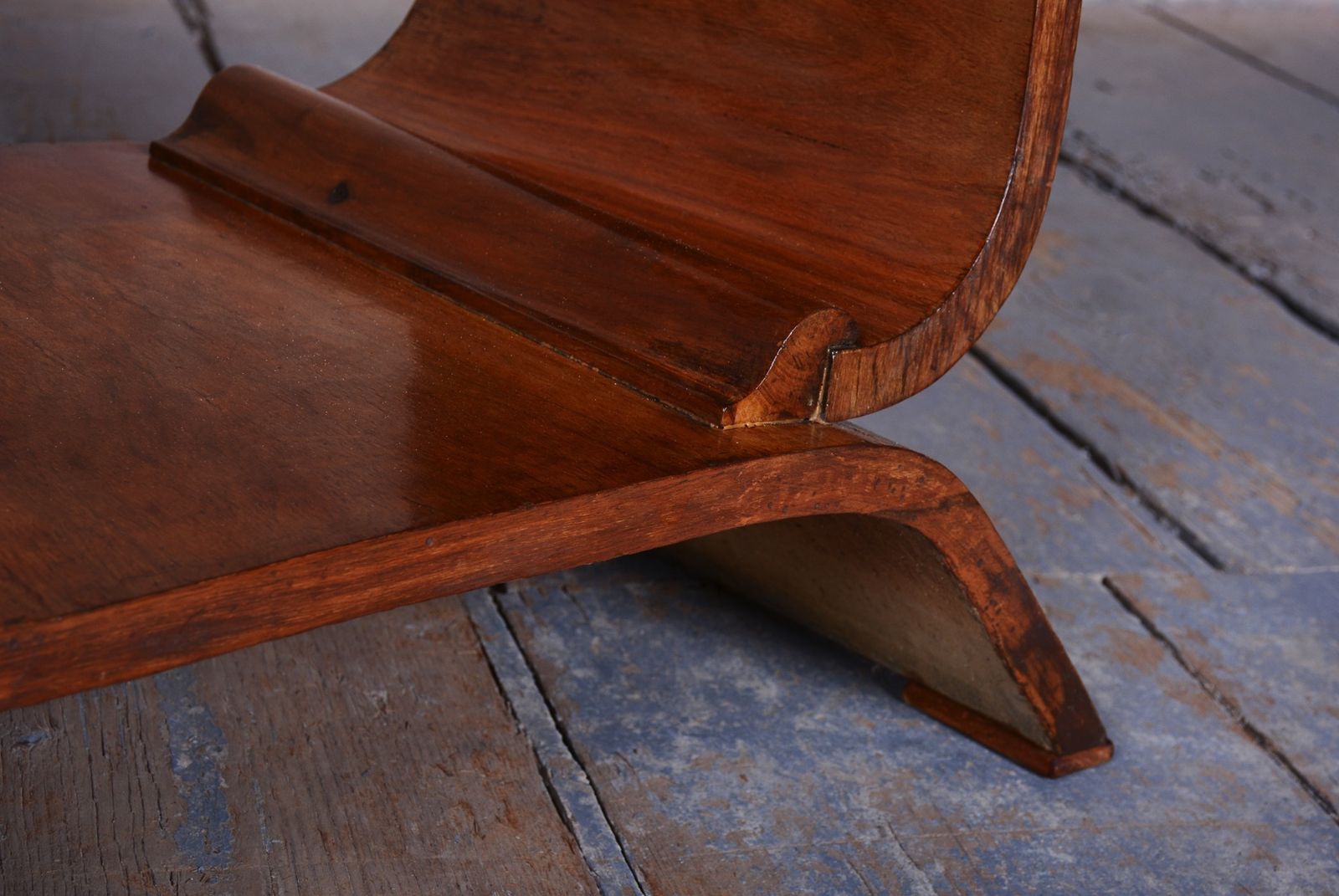 photo furniture Restored Art Deco Side Table, Walnut, Revived Polish, France, 1920s