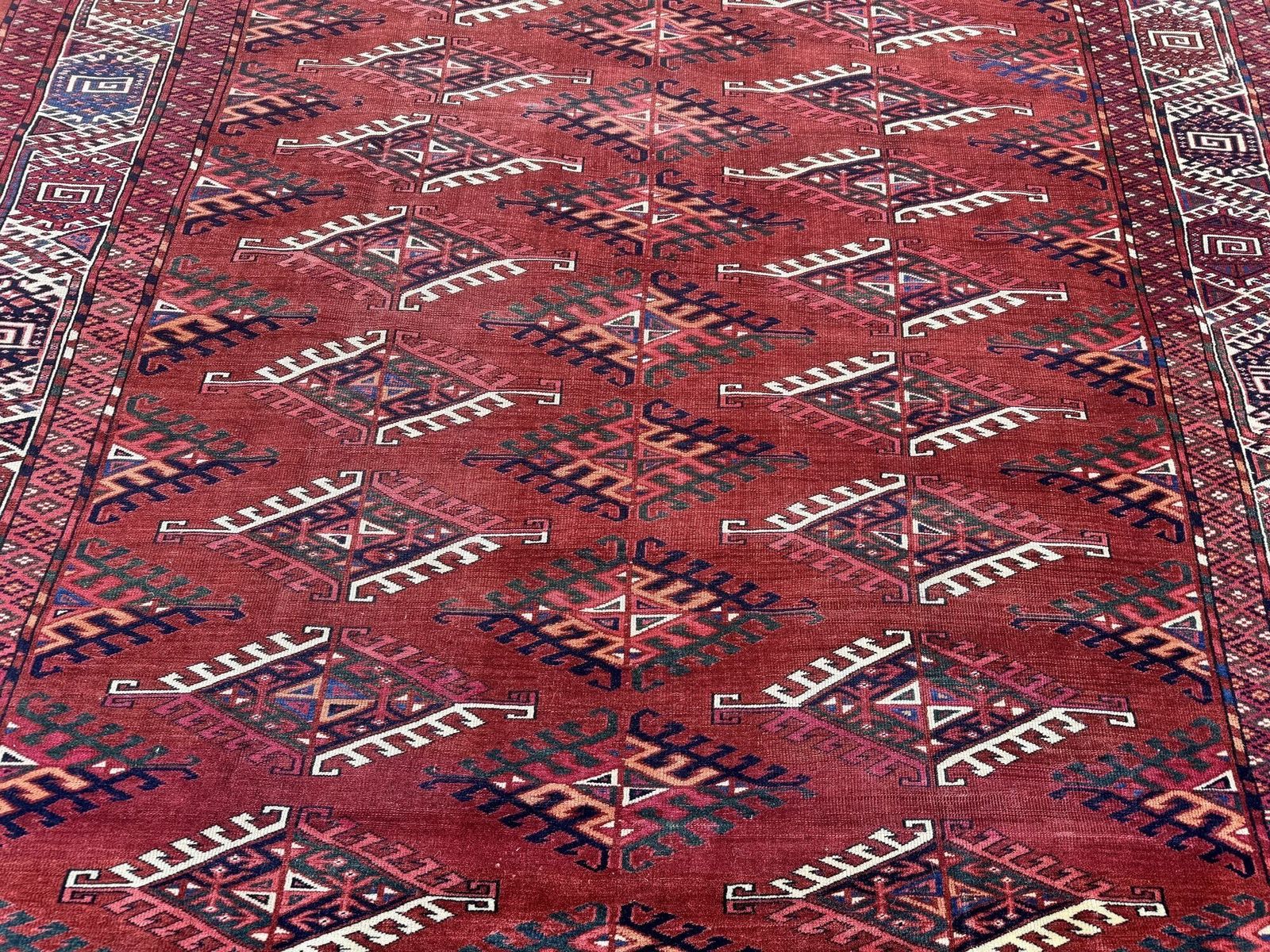 Antique Turkmen Yomut Carpet 2.98m X 1.94m photo vintage