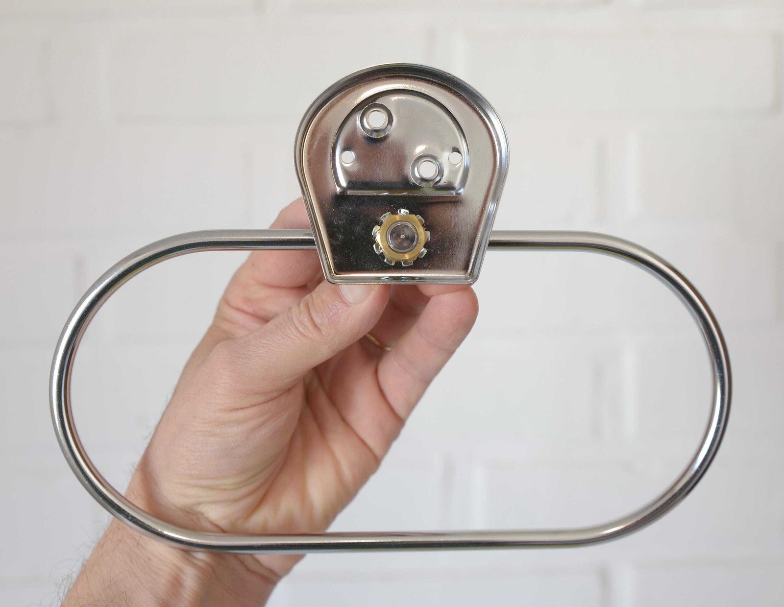 Vintage Bathroom Chrome Wall Mount Set / Retro Bathroom Accessories / Nos 1990's / Towel Rack / Soap Dish / Coat Hook / Toothbrush Holder photo for sale