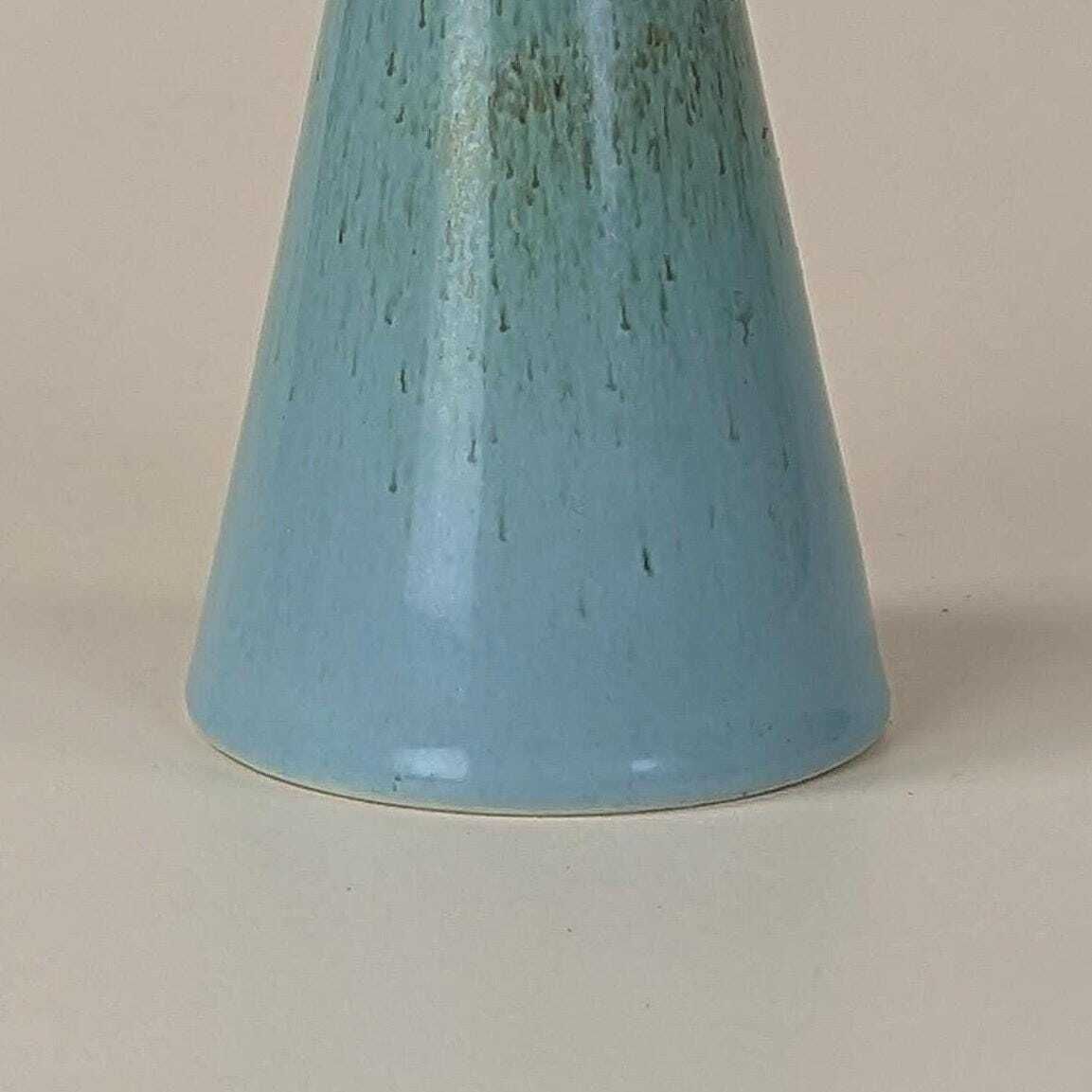 photo furniture Striking Vintage Jean Chatoney Studio Pottery Vase, Conical Blue Glaze, French Ceramic Art